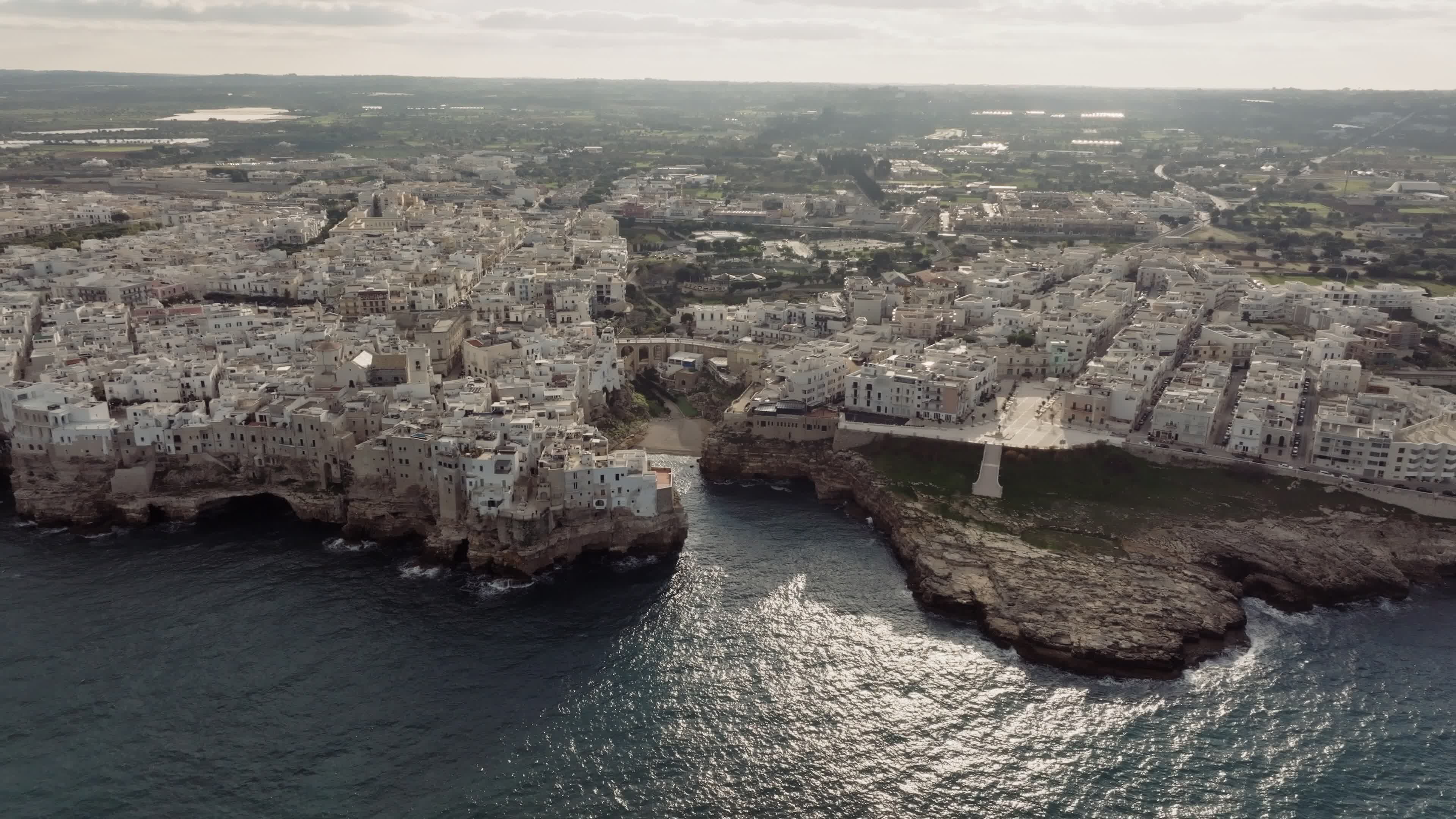 Drone View Of Polignano a Mare