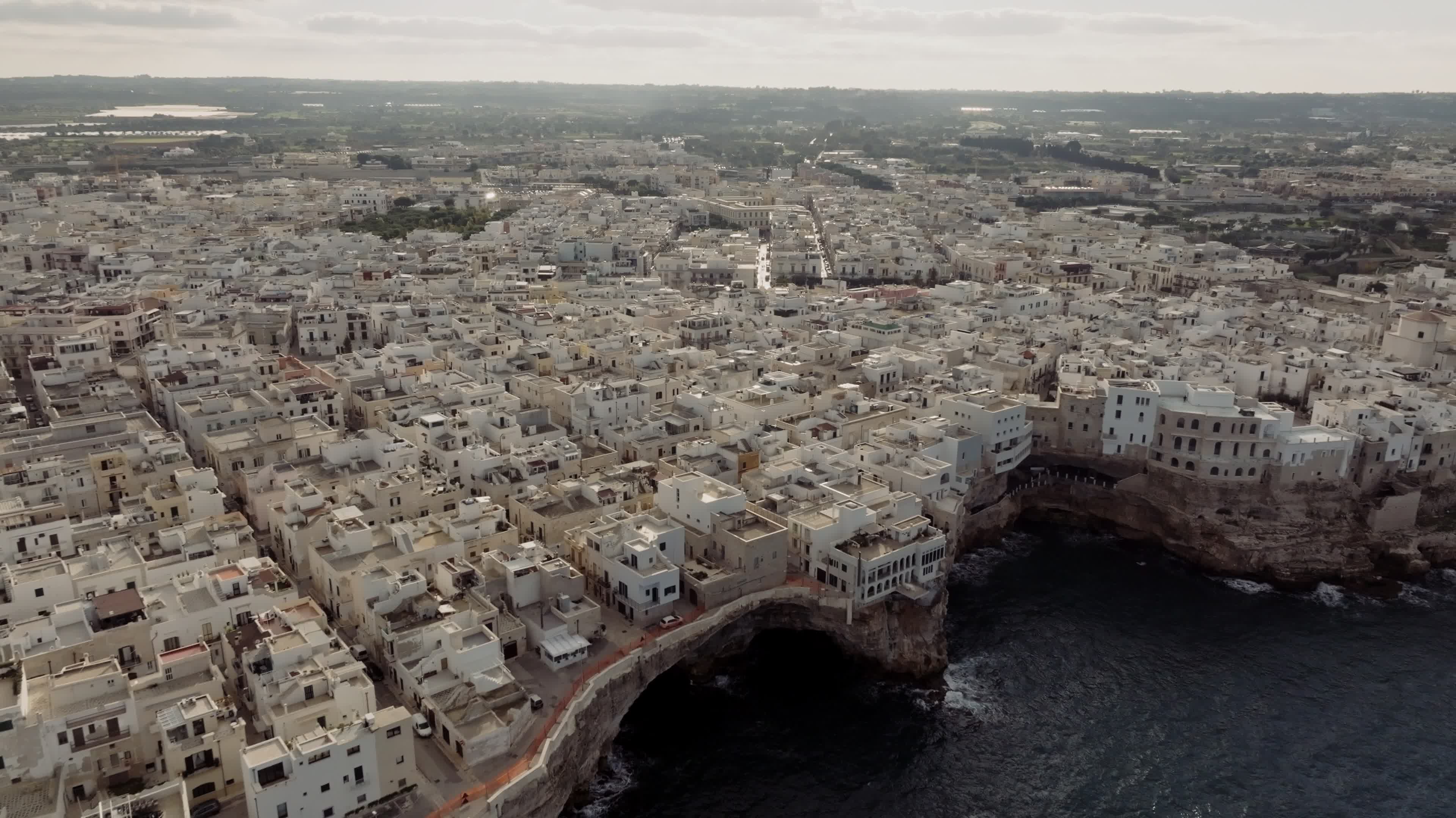 Drone View Of Polignano a Mare