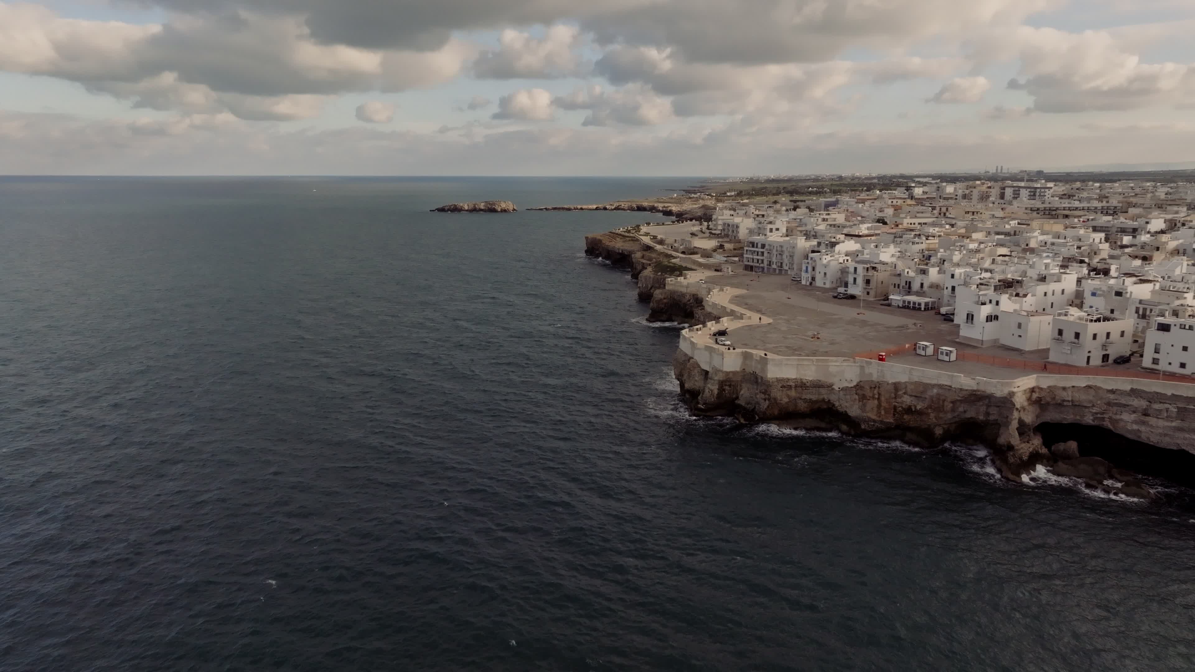 Drone View Of Polignano a Mare