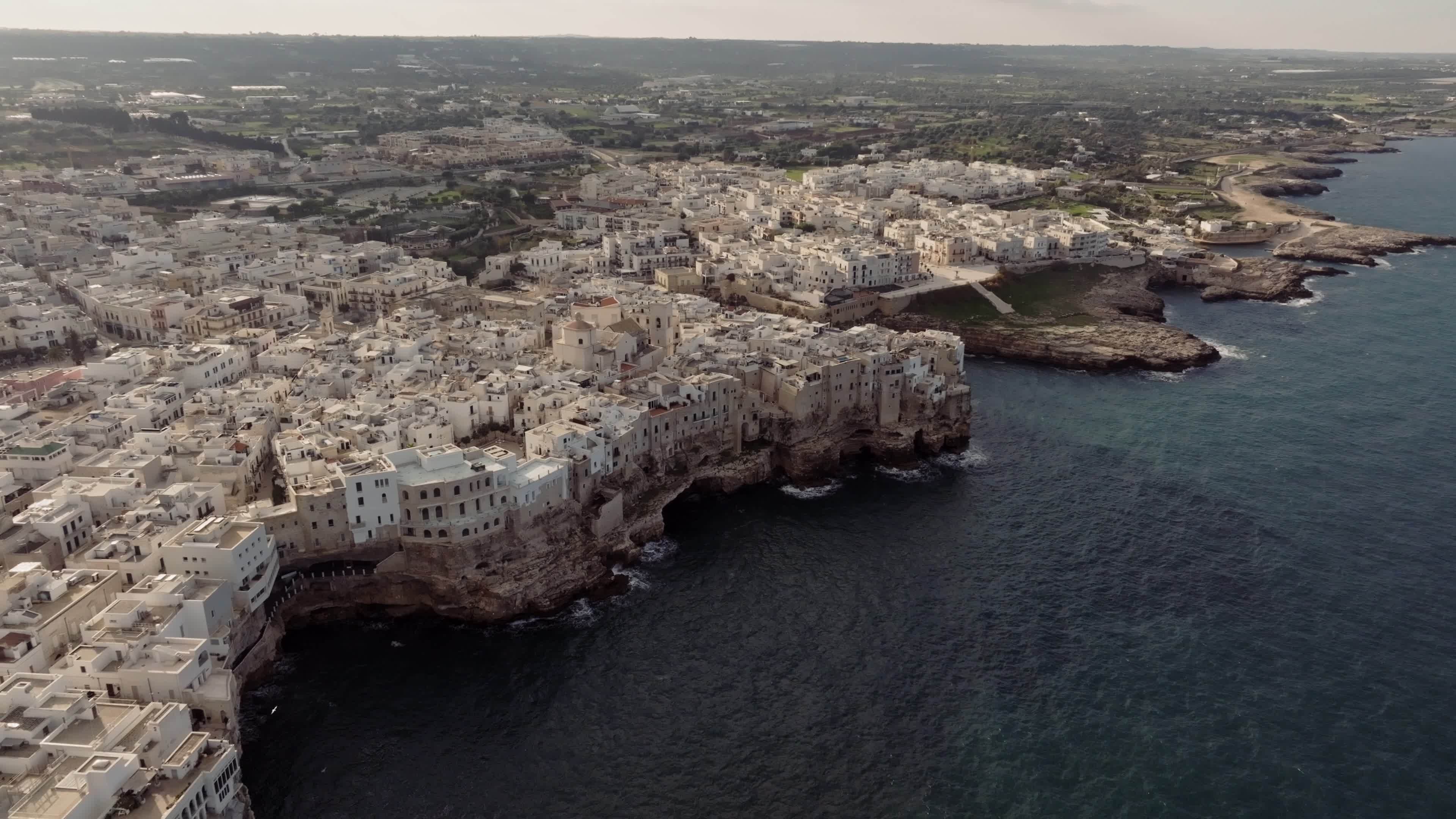 Drone View Of Polignano a Mare