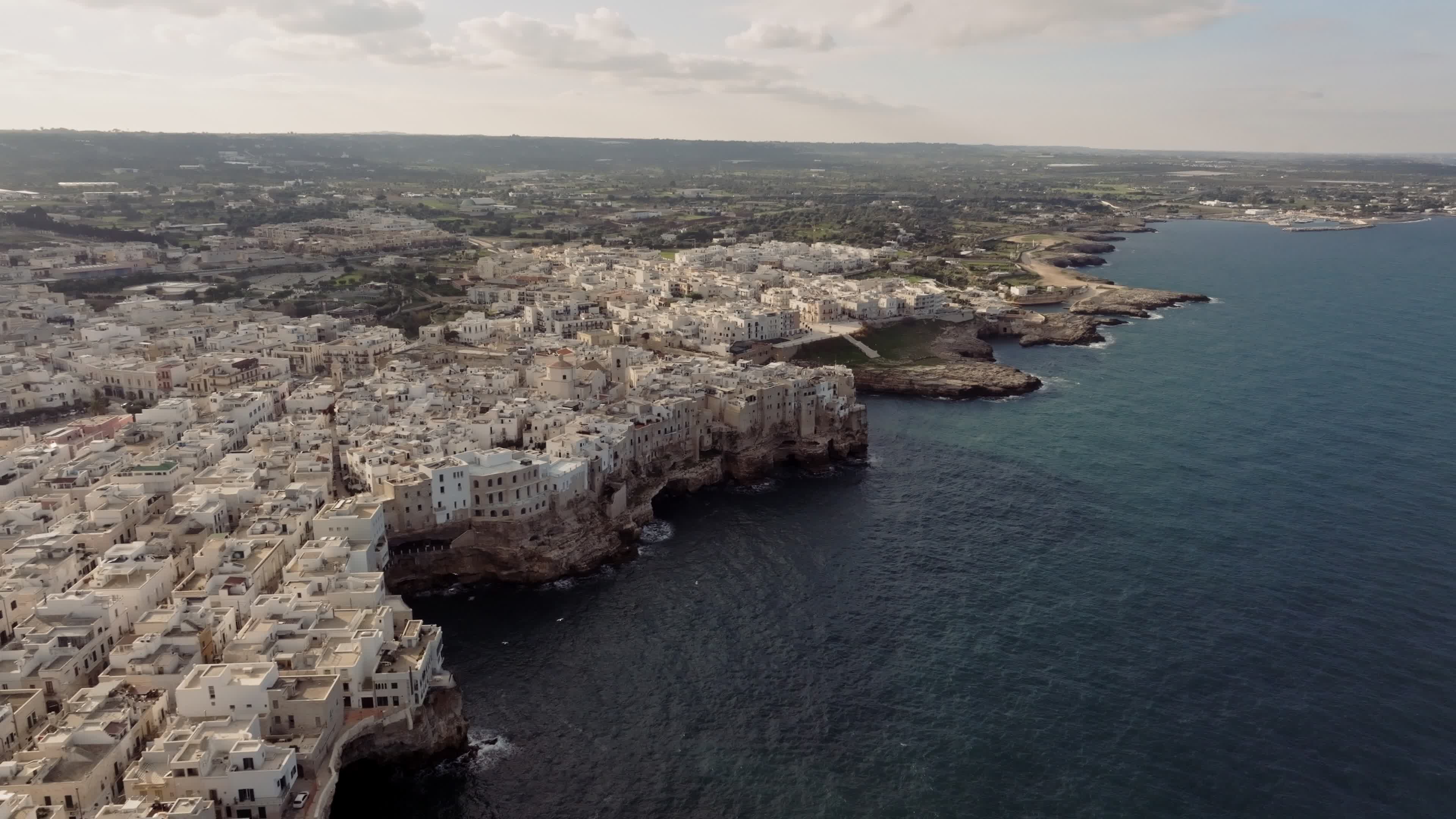 Drone View Of Polignano a Mare