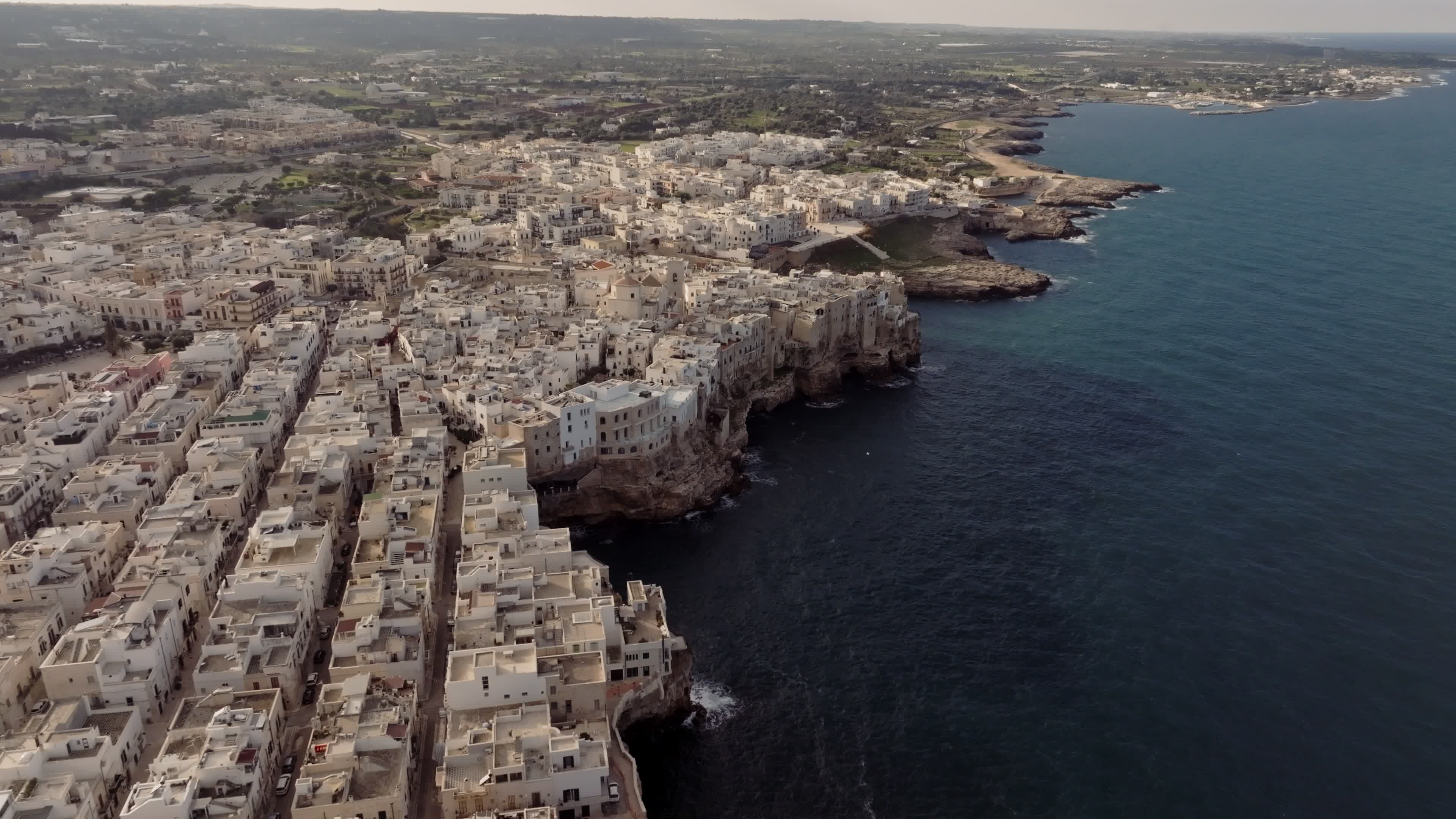 Drone View Of Polignano a Mare