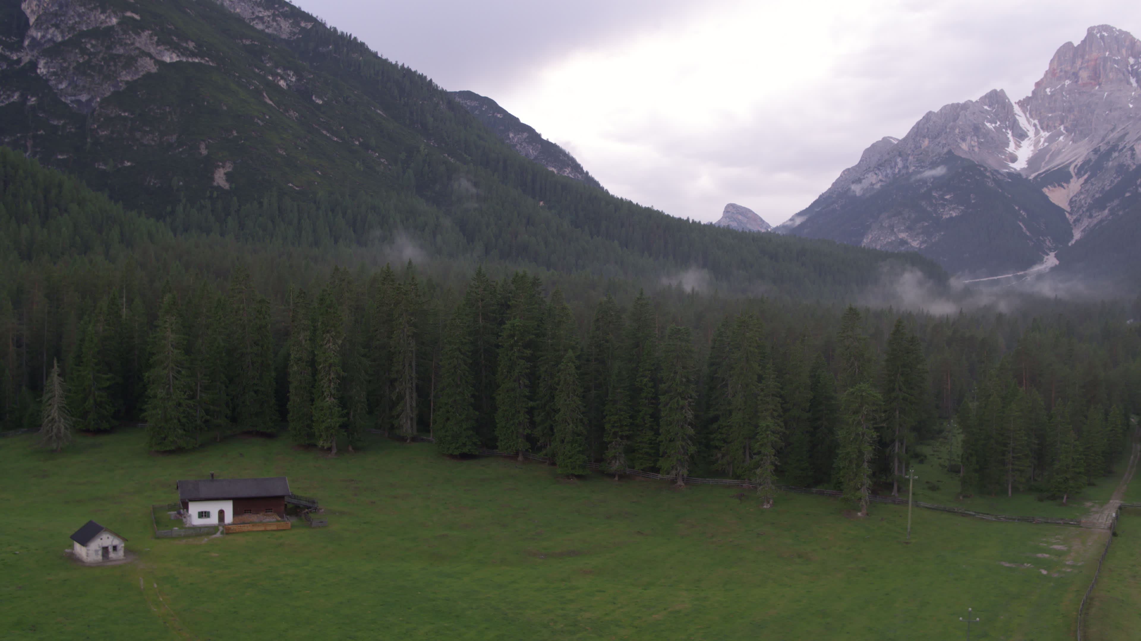 Drone View of Dolomites (Alps)