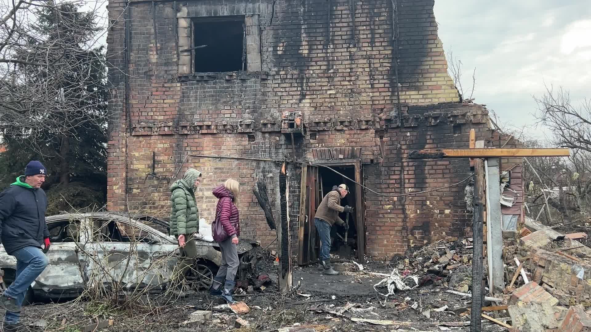 Residential house destroyed by a massive Russian missile strike 