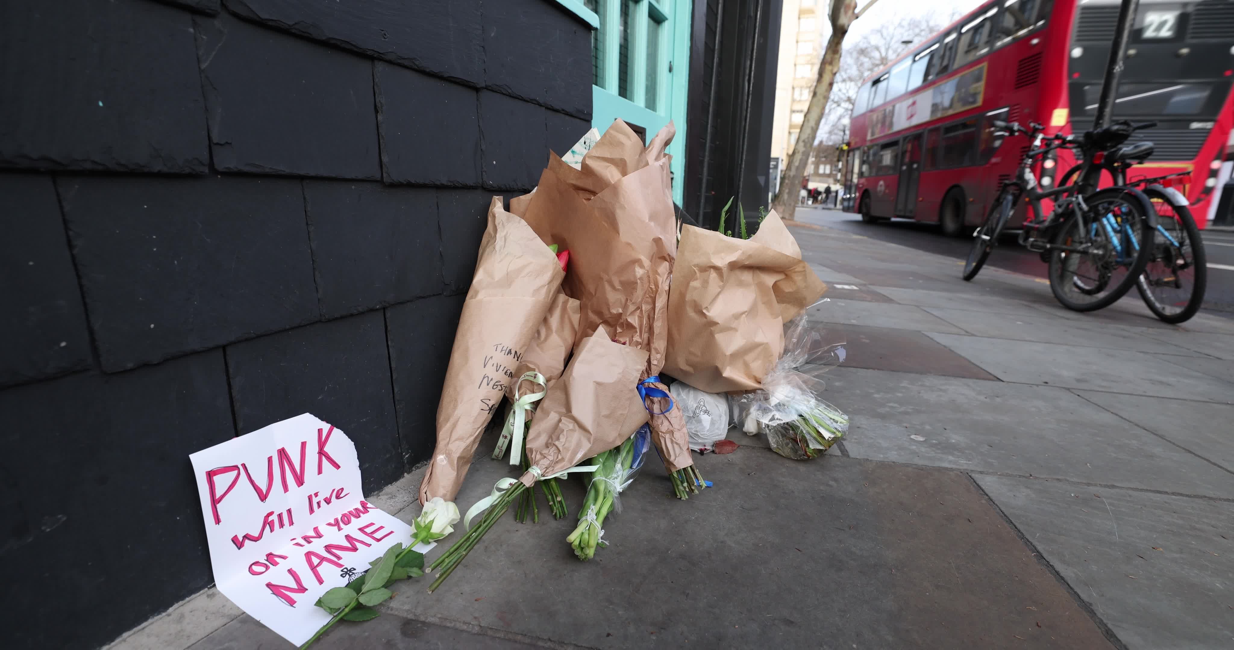 Tributes to fashion designer Vivienne Westwood in London