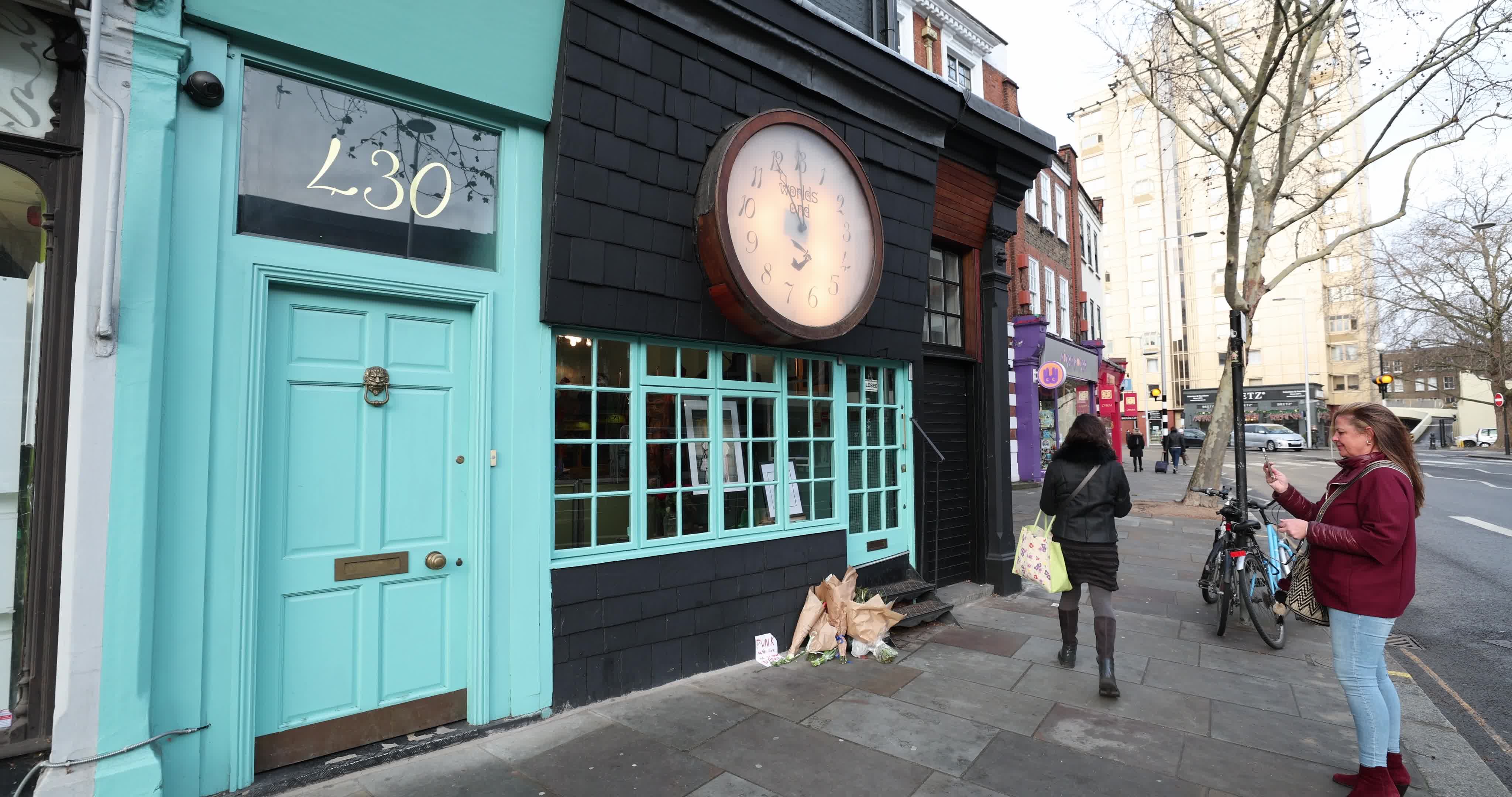 Tributes to fashion designer Vivienne Westwood in London