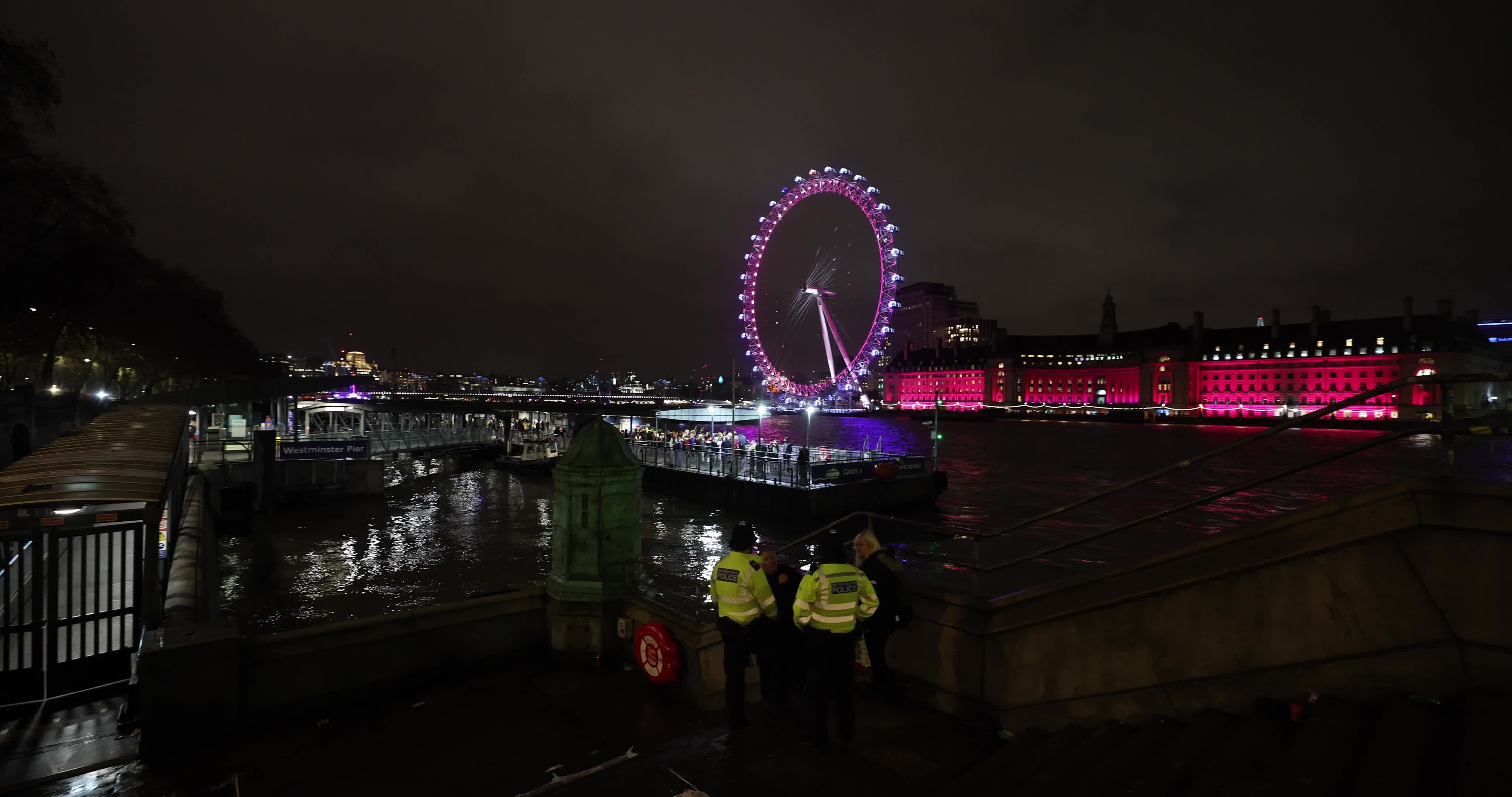 London Celebrates The New Year With Fireworks Show