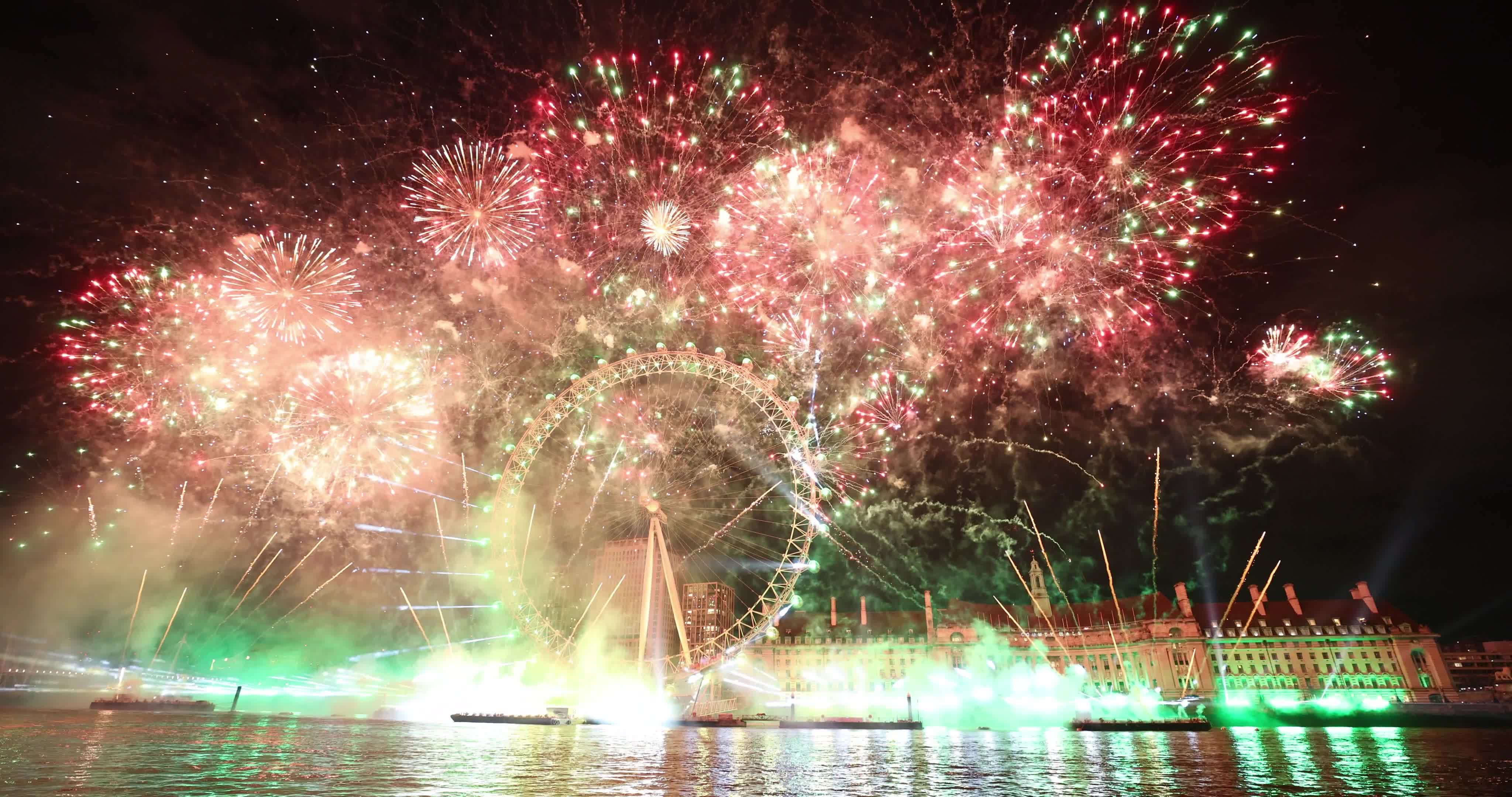 London Celebrates The New Year With Fireworks Show