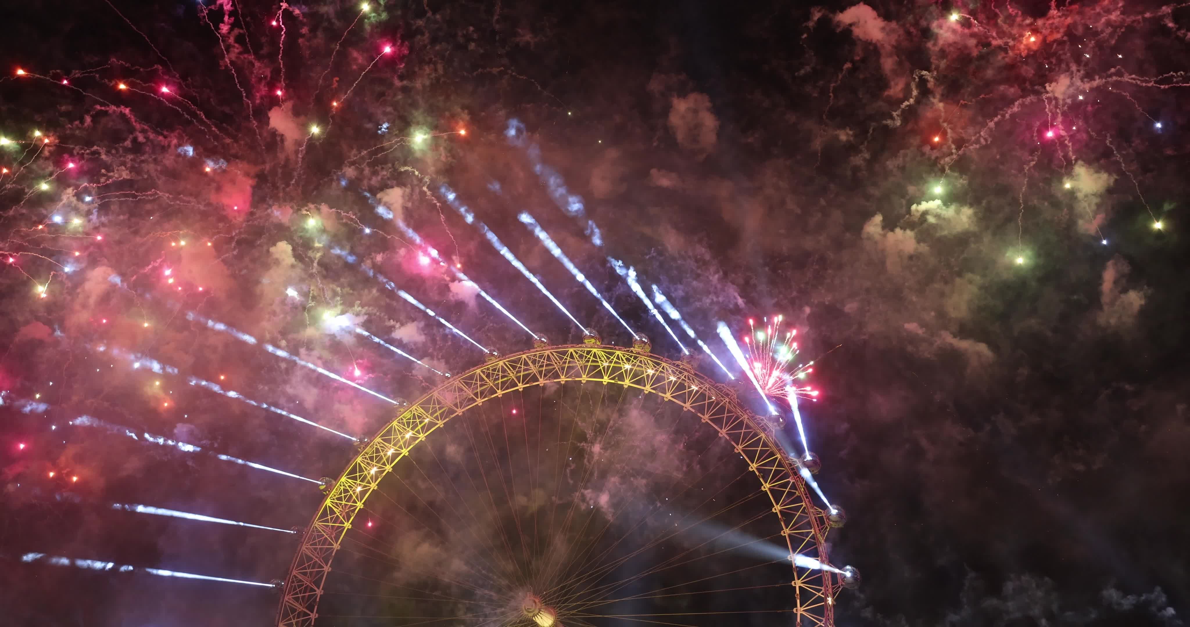 London Celebrates The New Year With Fireworks Show