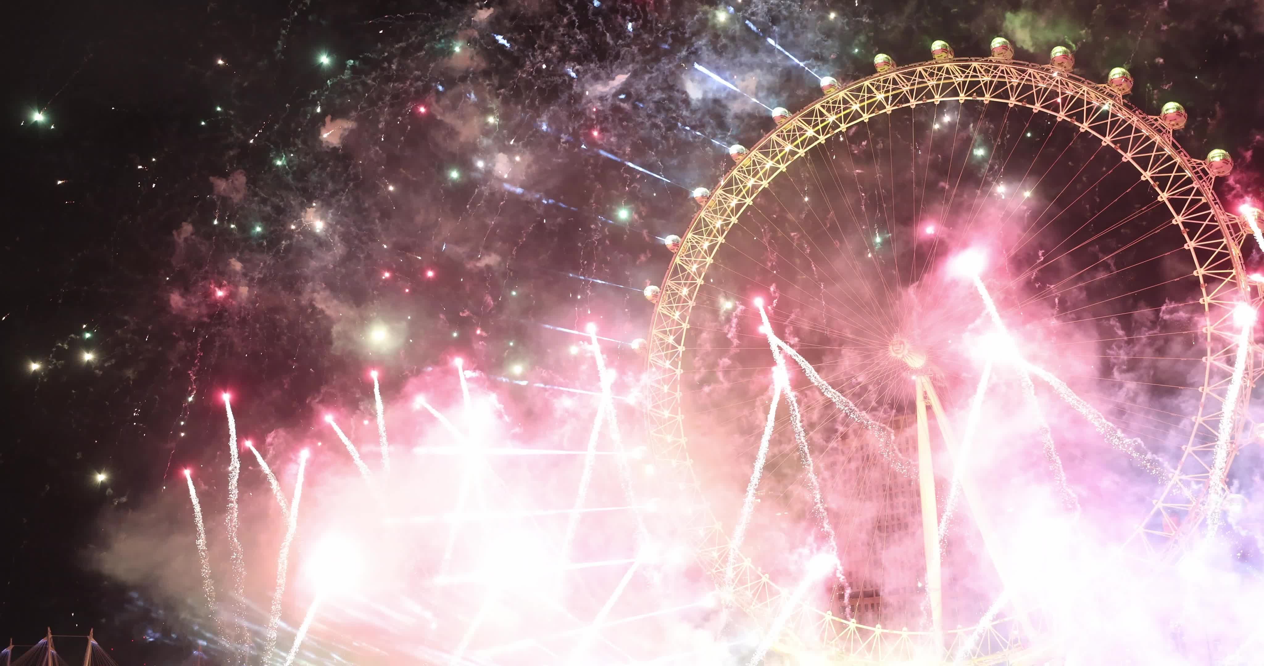 London Celebrates The New Year With Fireworks Show