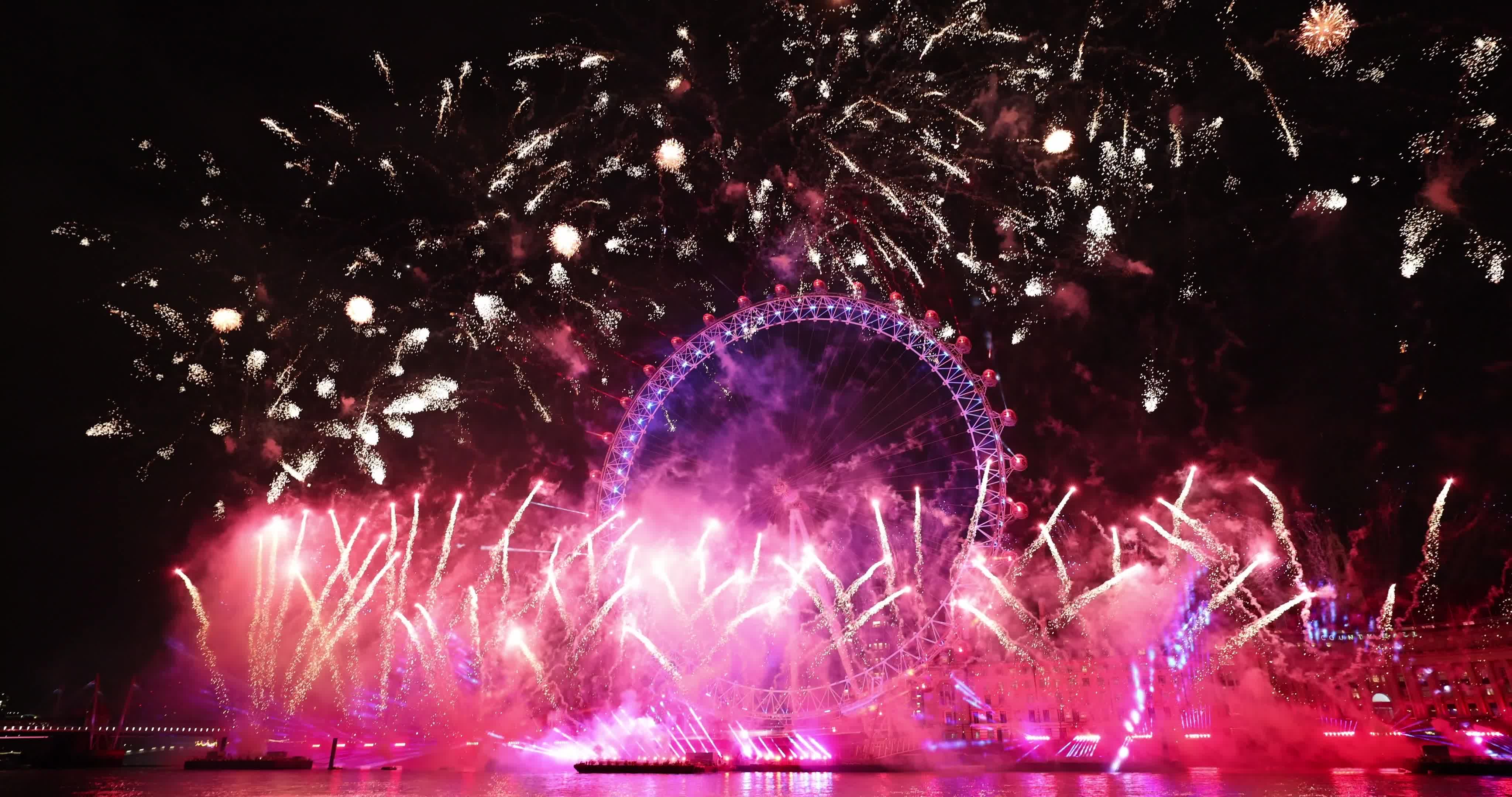 London Celebrates The New Year With Fireworks Show