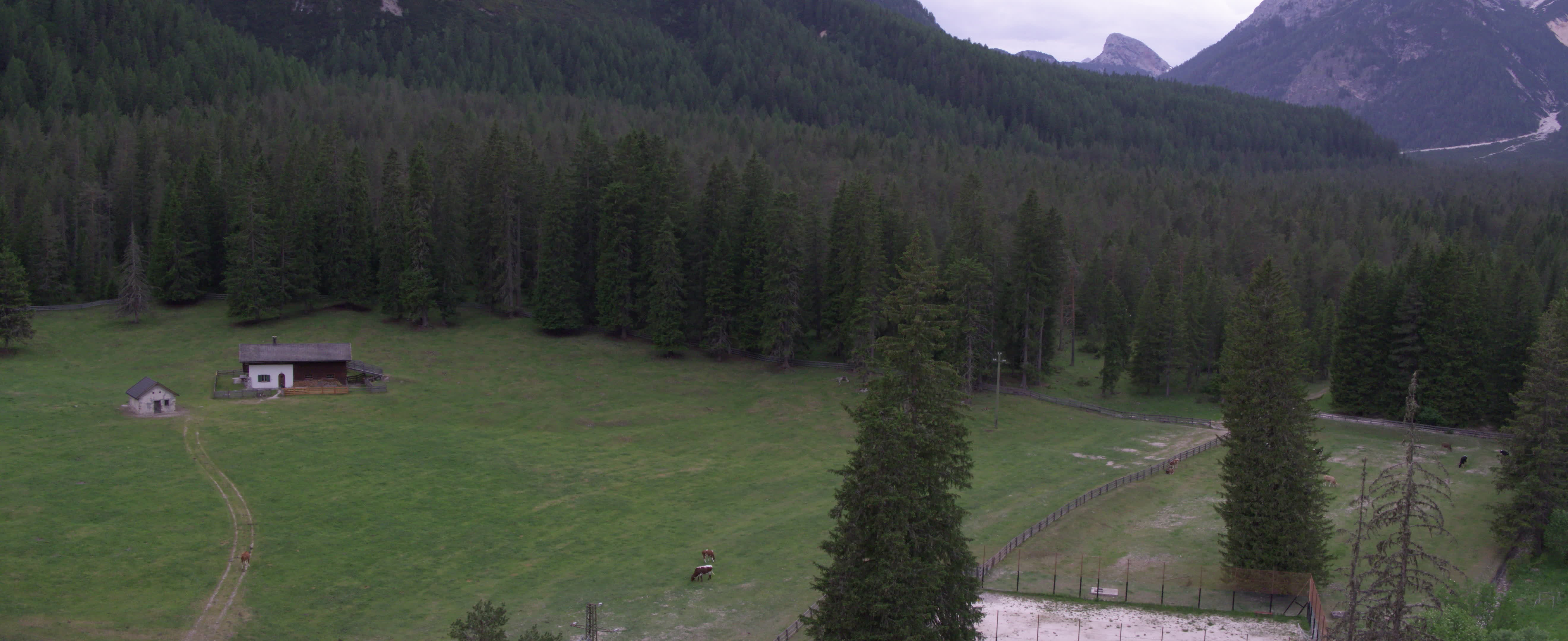 Drone View of Dolomites (Alps)