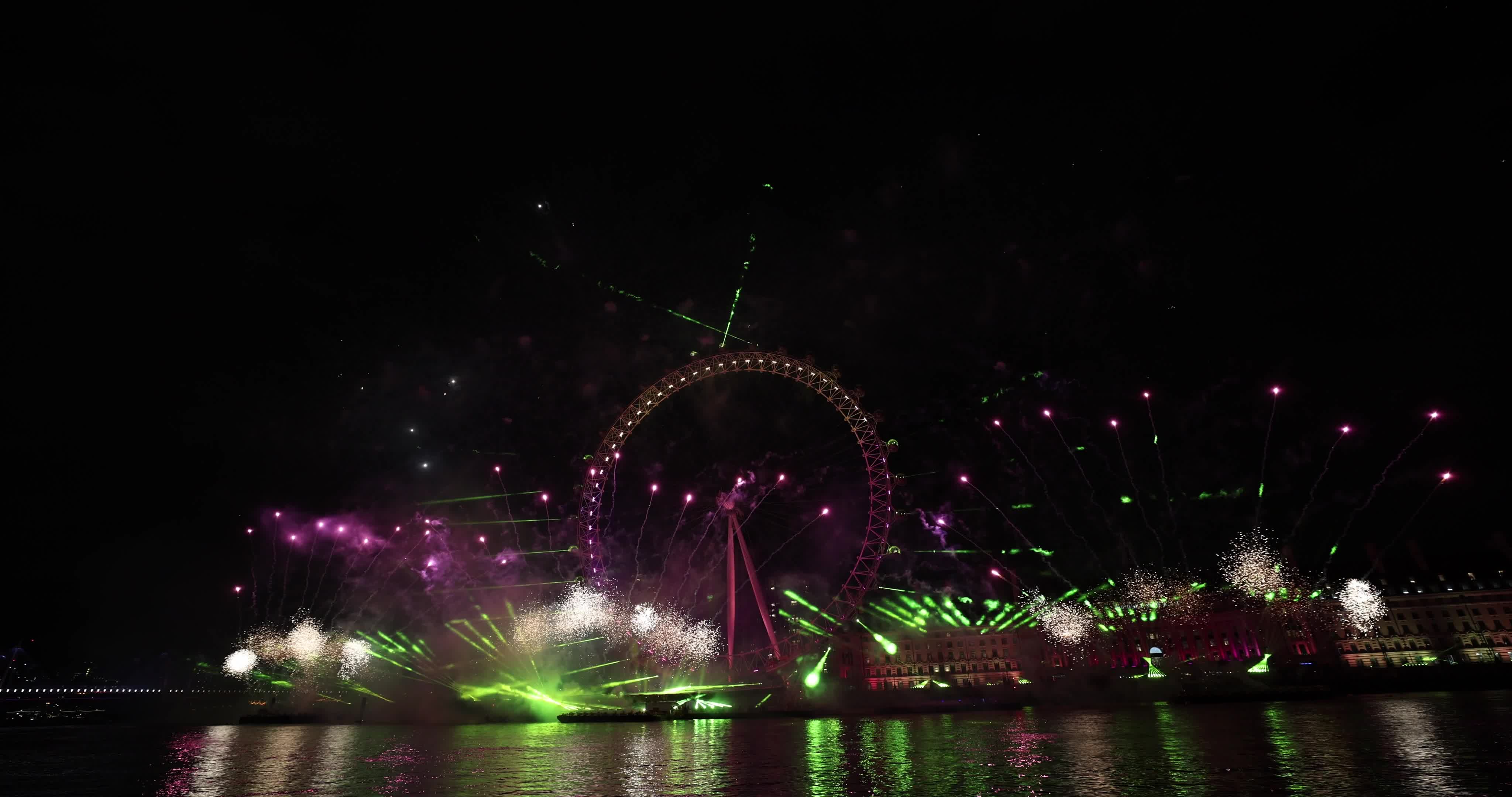 London Celebrates The New Year With Fireworks Show