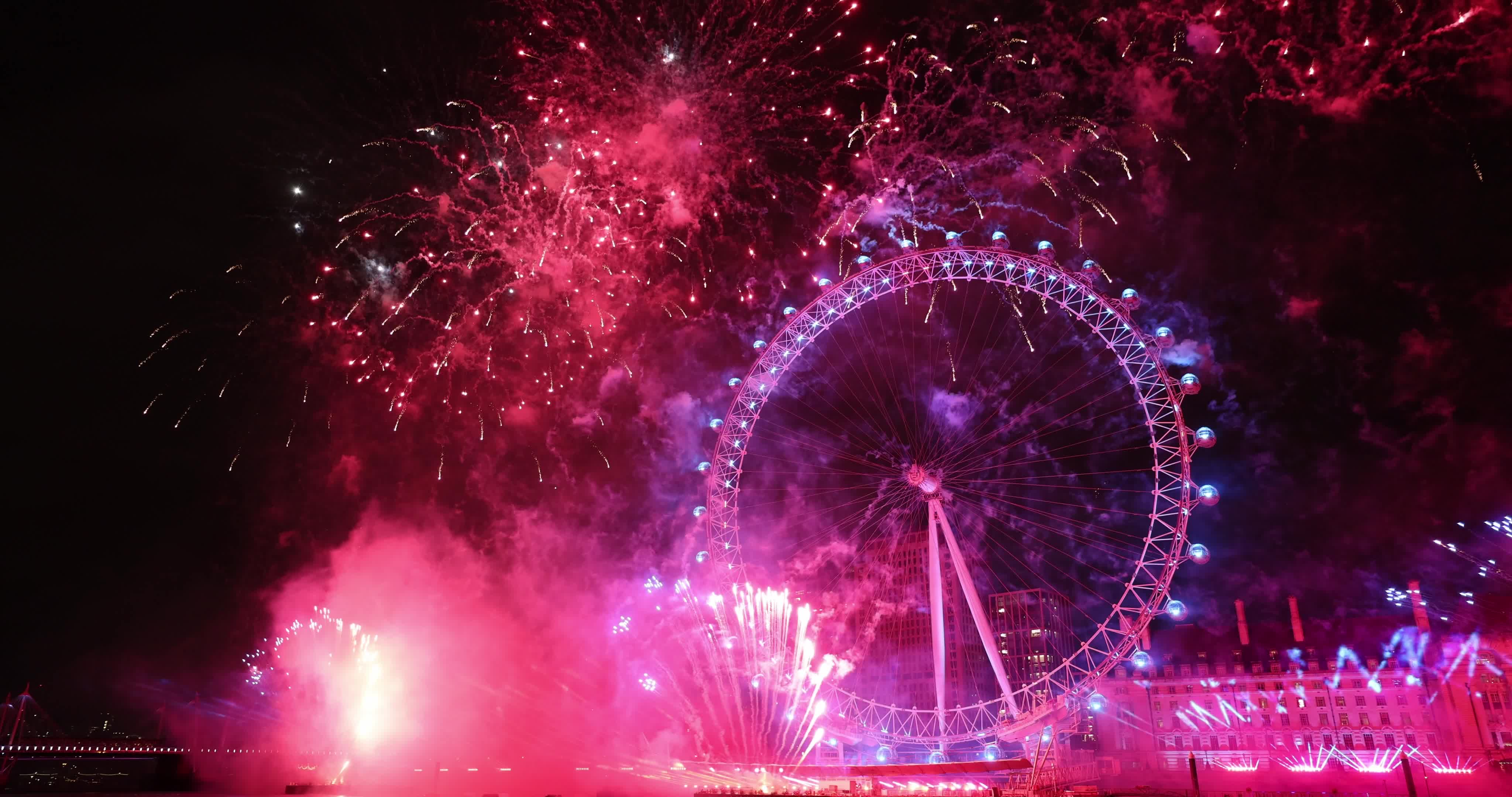 London Celebrates The New Year With Fireworks Show