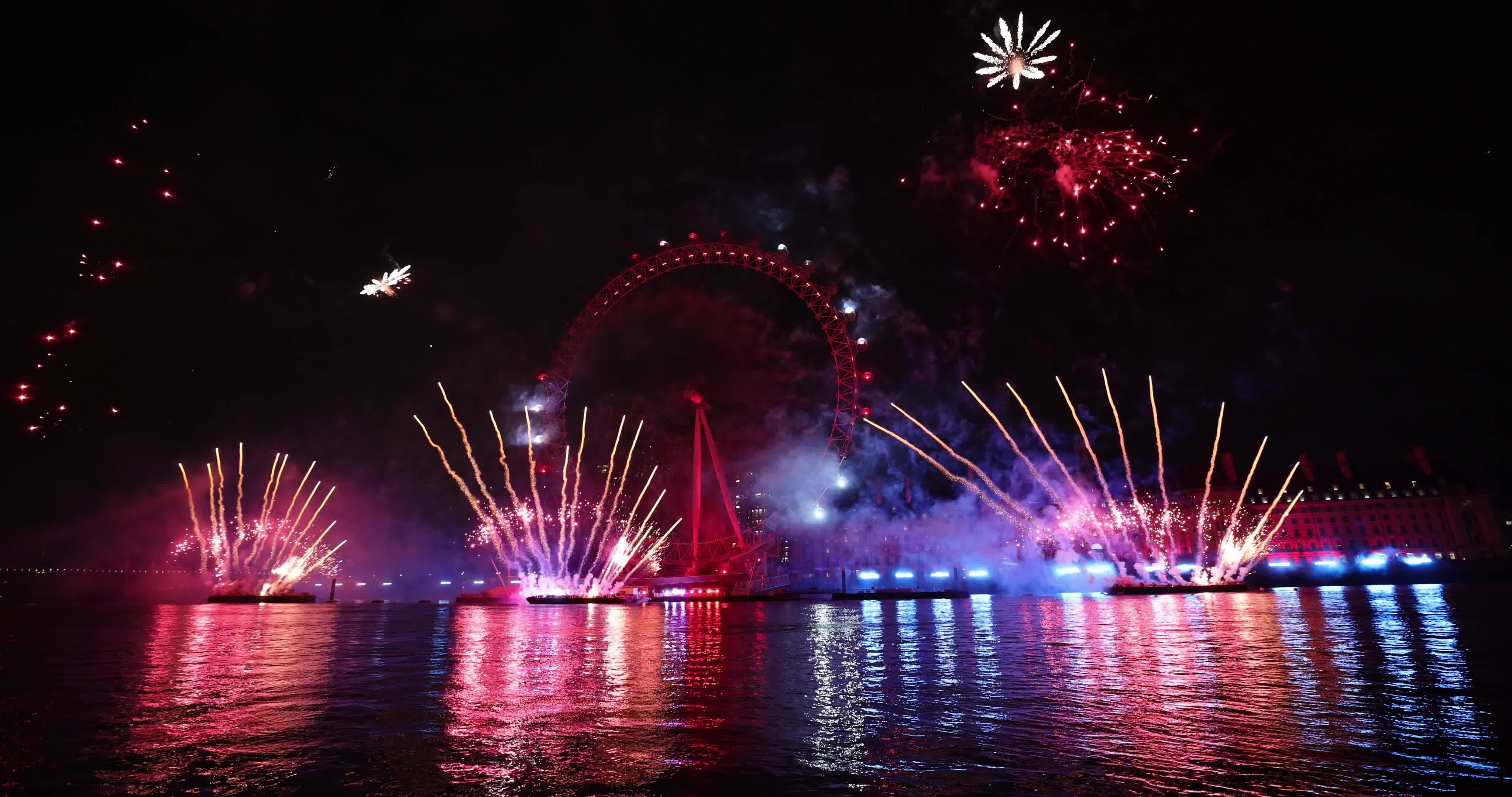 London Celebrates The New Year With Fireworks Show