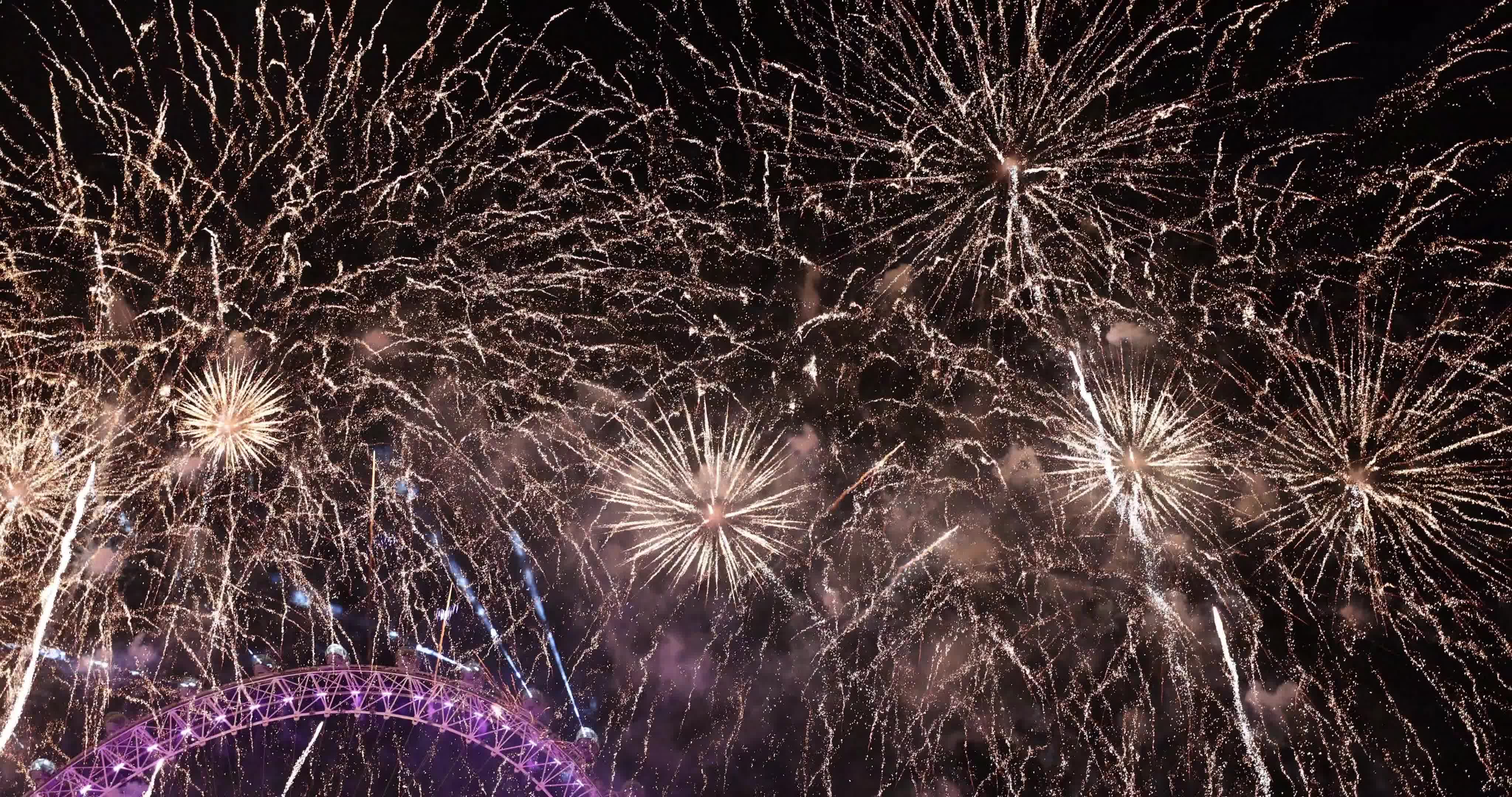 London Celebrates The New Year With Fireworks Show