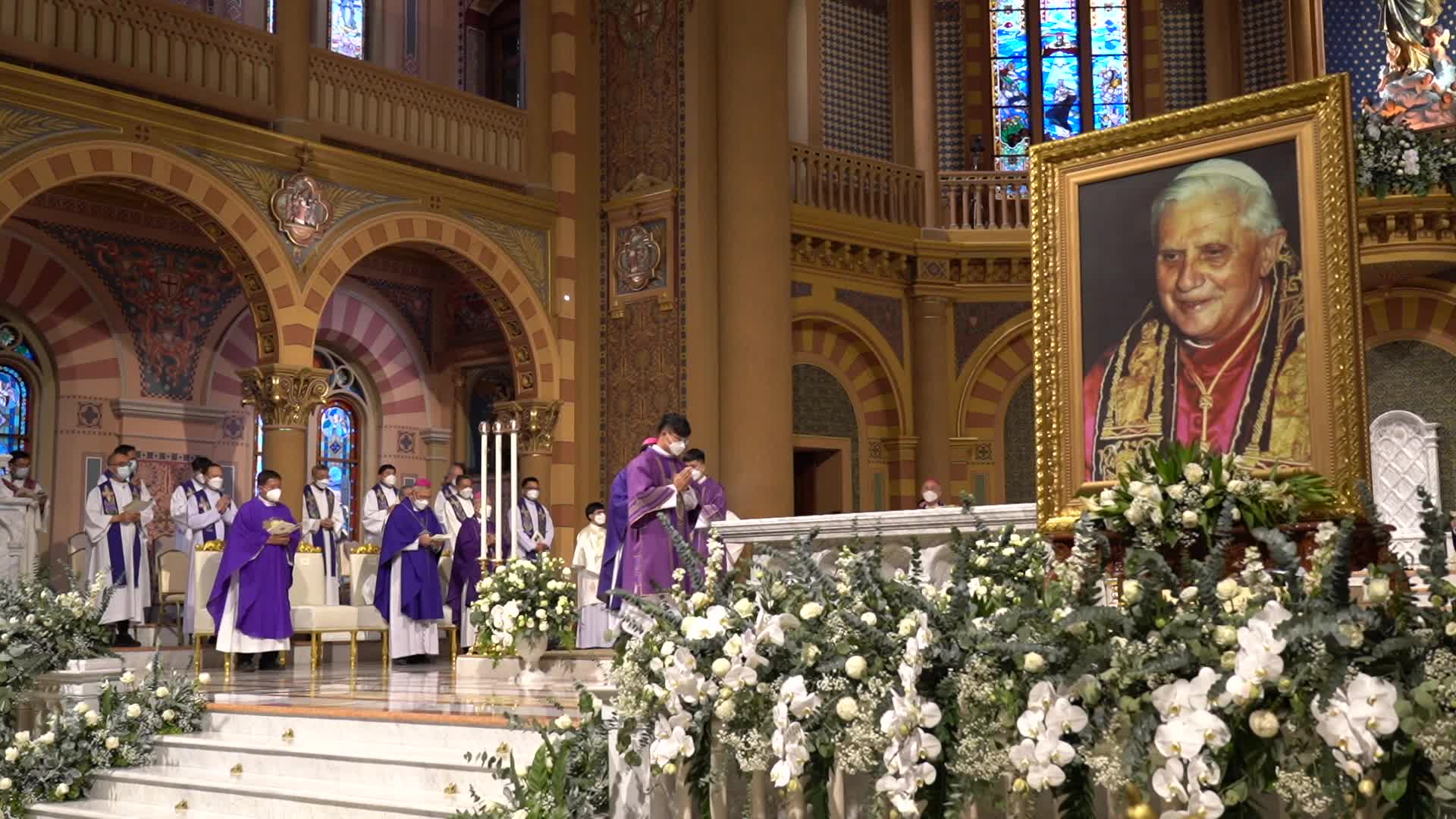 Mass for late Pope Emeritus Benedict XVI in Bangkok.