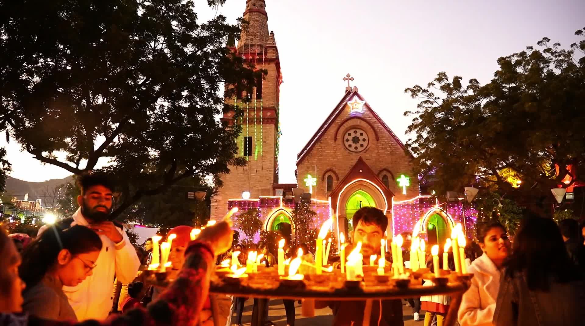 Indian People take part in Christmas celebrations in Ajmer
