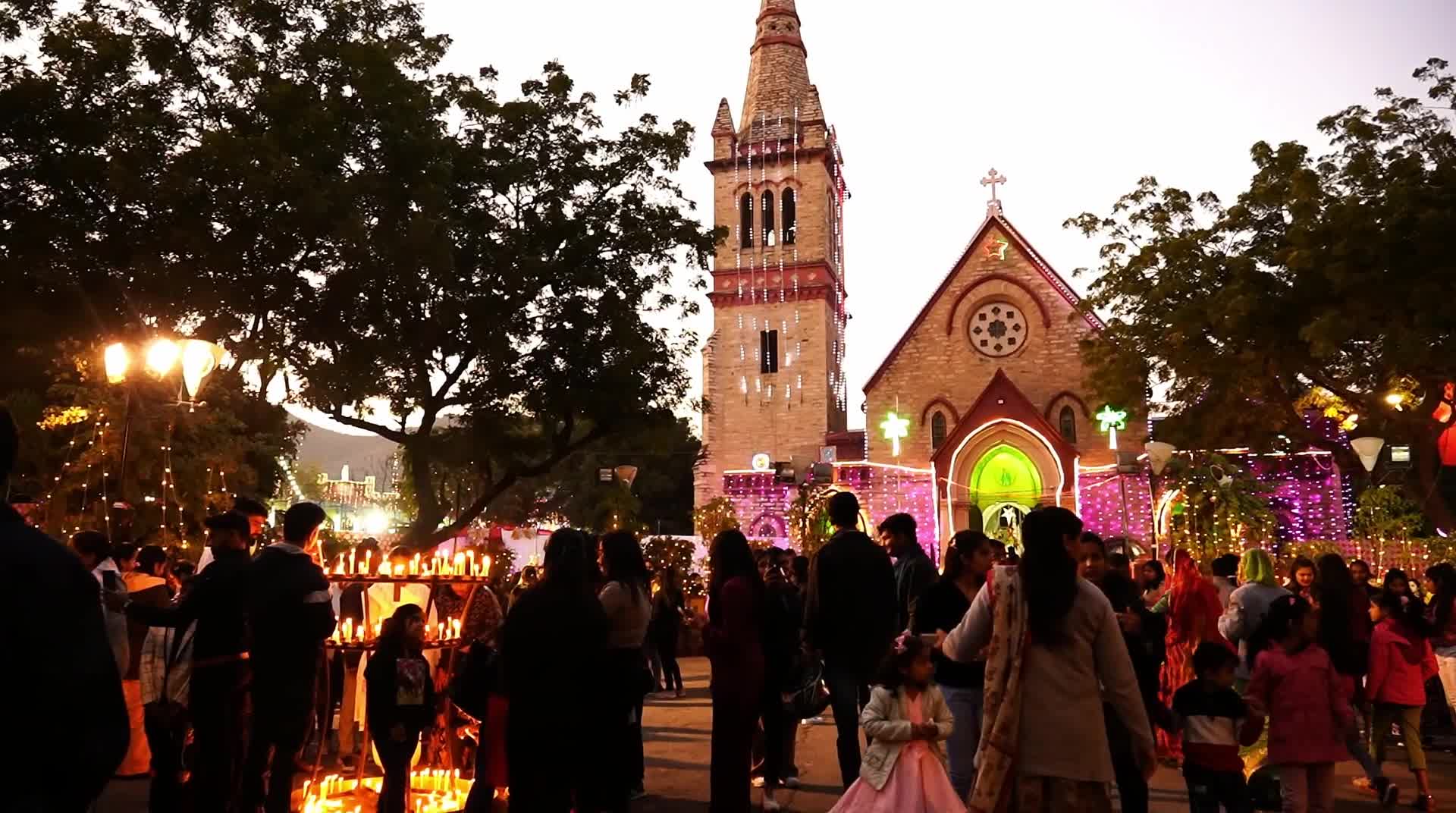 Indian People take part in Christmas celebrations in Ajmer