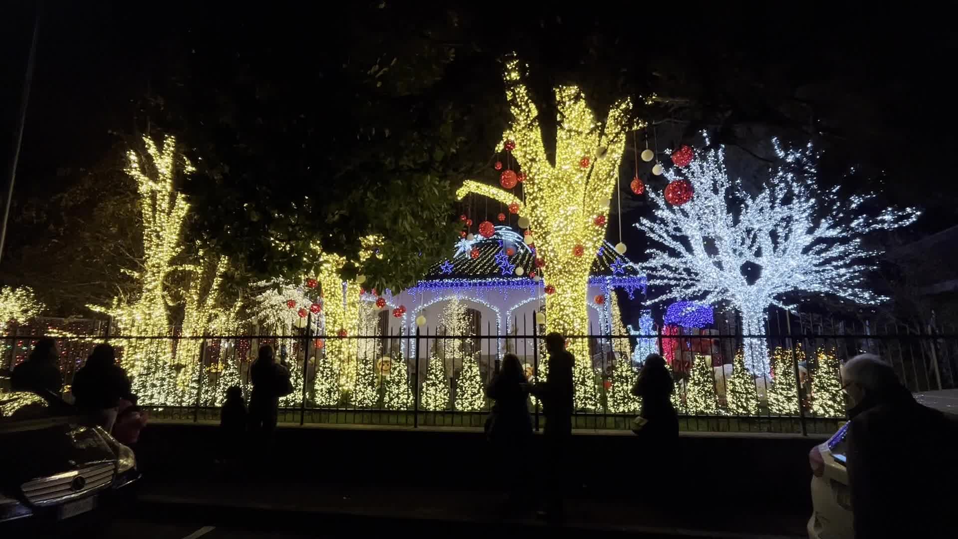 The Casa Di Babbo Natale illuminated every Christmas with over 500000 LED lights in Milan