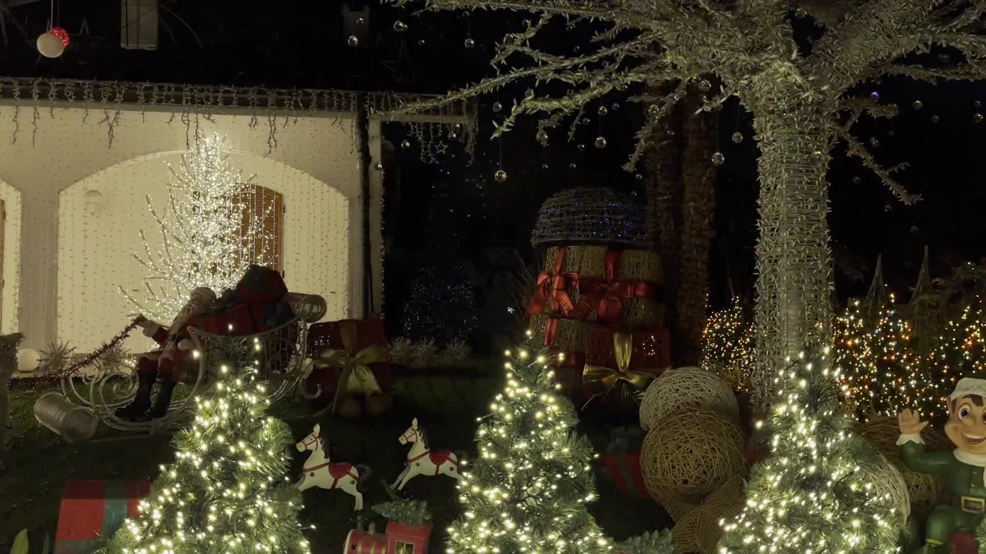The Casa Di Babbo Natale illuminated every Christmas with over 500000 LED lights in Milan
