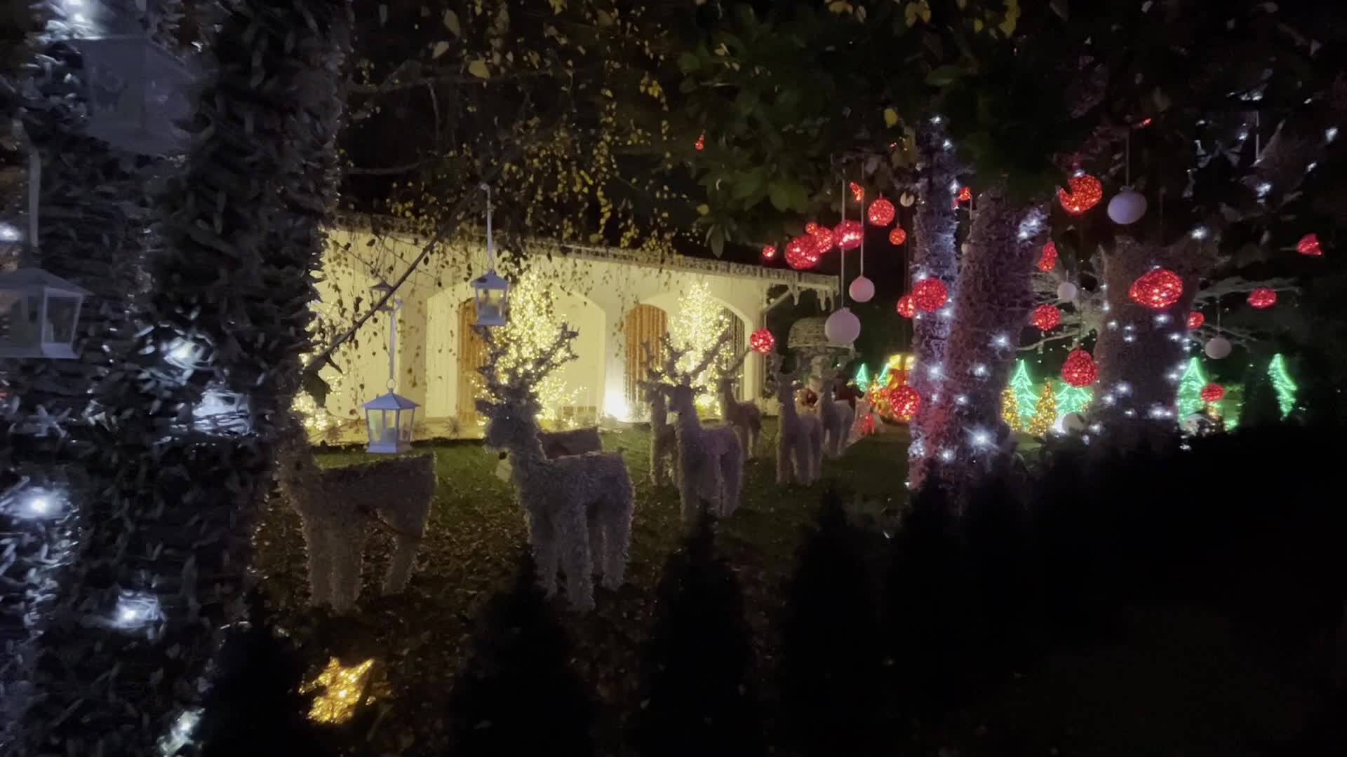 The Casa Di Babbo Natale illuminated every Christmas with over 500000 LED lights in Milan