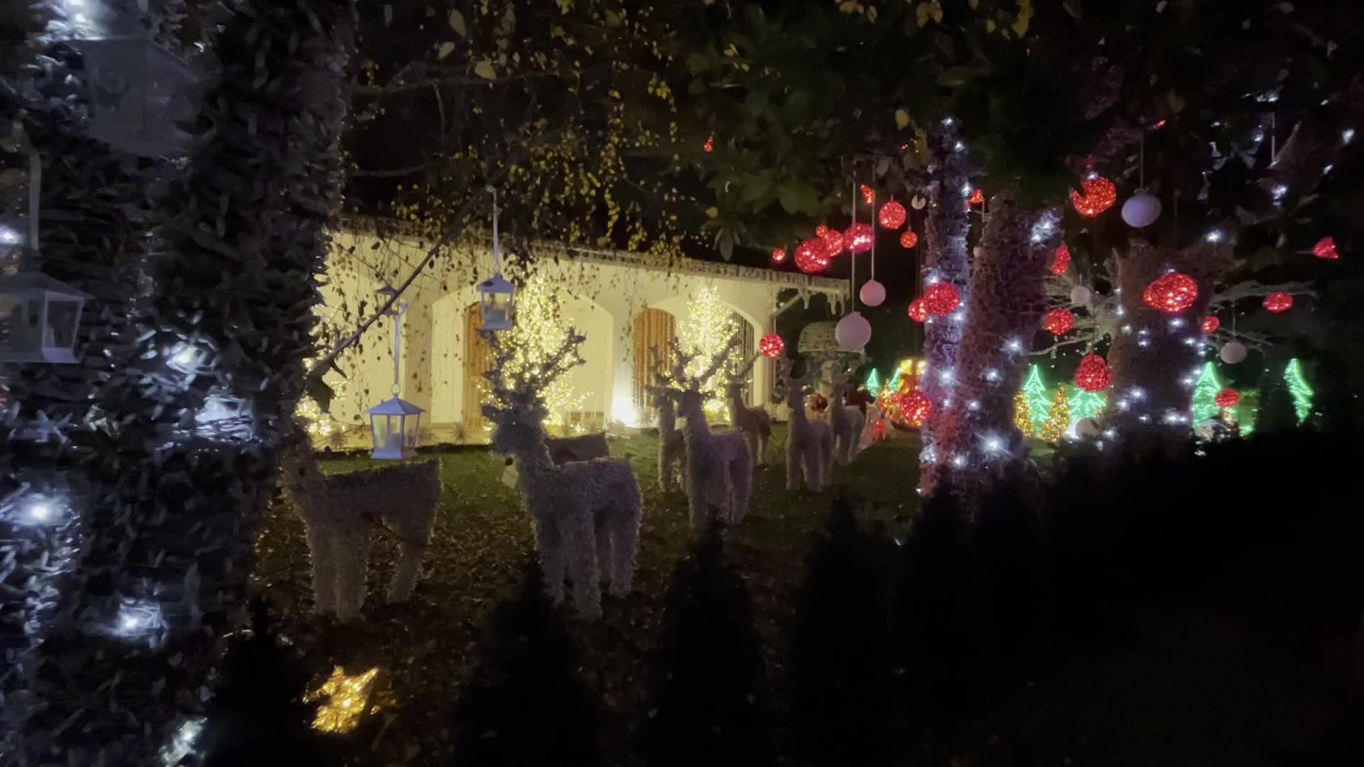 The Casa Di Babbo Natale illuminated every Christmas with over 500000 LED lights in Milan