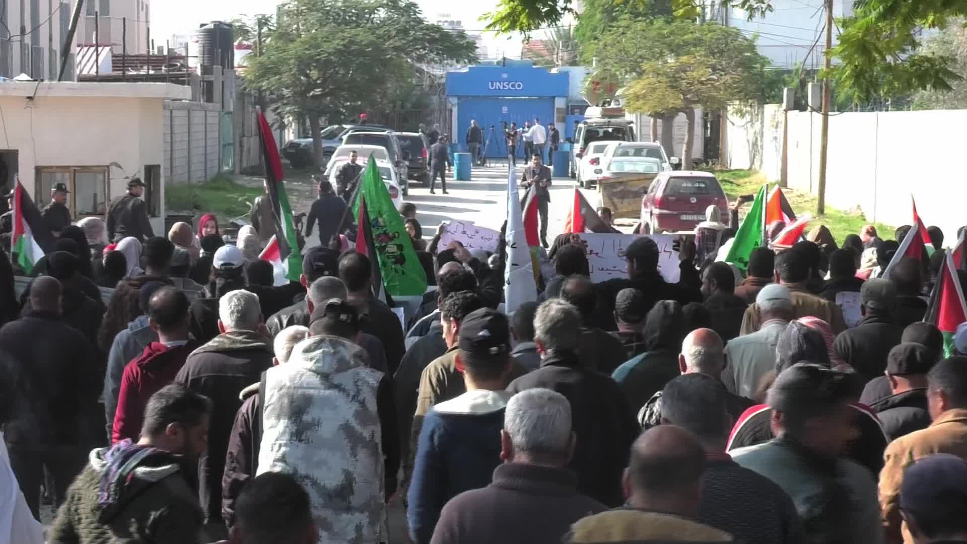 Palestinians Protest Israeli Siege on Gaza Strip
