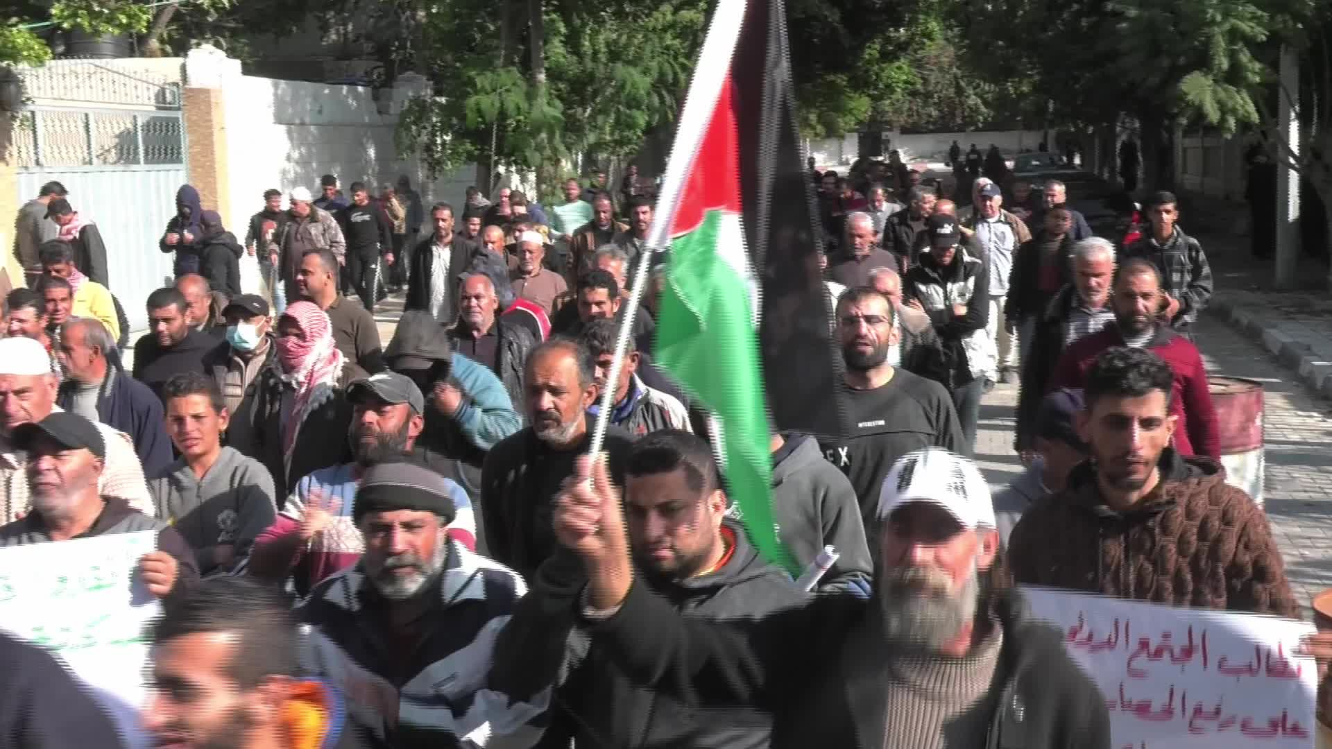 Palestinians Protest Israeli Siege on Gaza Strip