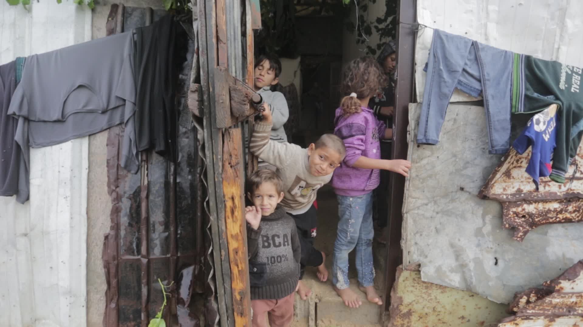 Cold weather in Gaza City