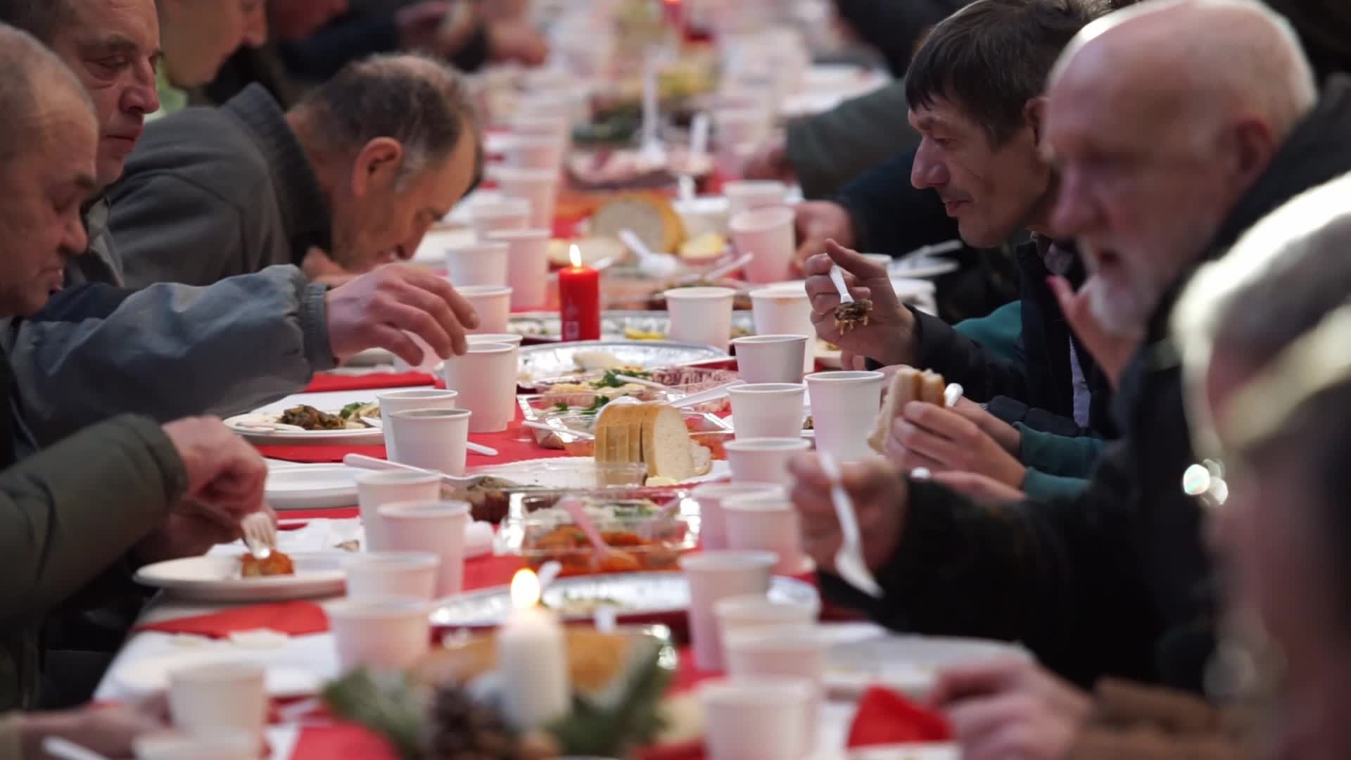 Christmas Eve Meal For Poor And Homeless In Sopot, Poland