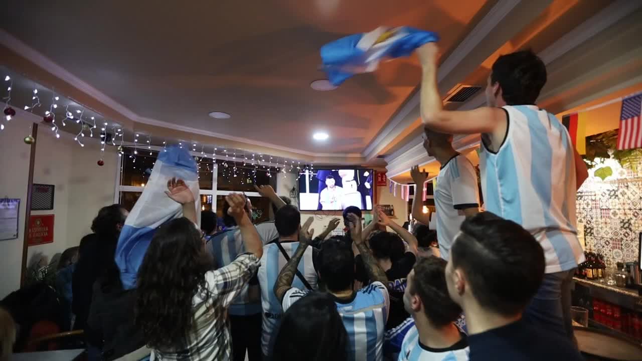 Argentines celebrate their national soccer team's World Cup victory in Galicia