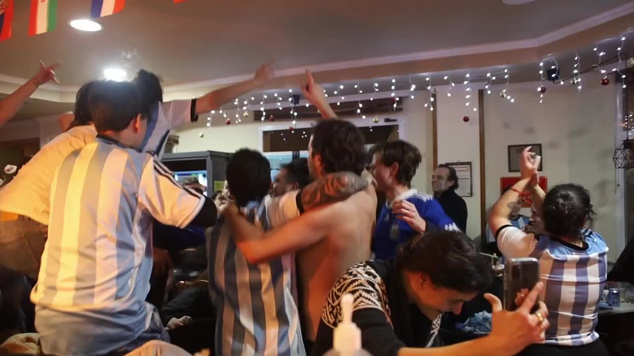 Argentines celebrate their national soccer team's World Cup victory in Galicia