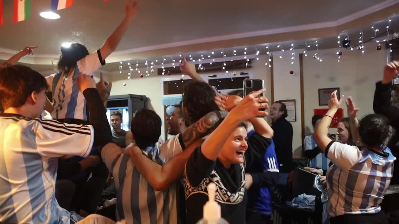Argentines celebrate their national soccer team's World Cup victory in Galicia