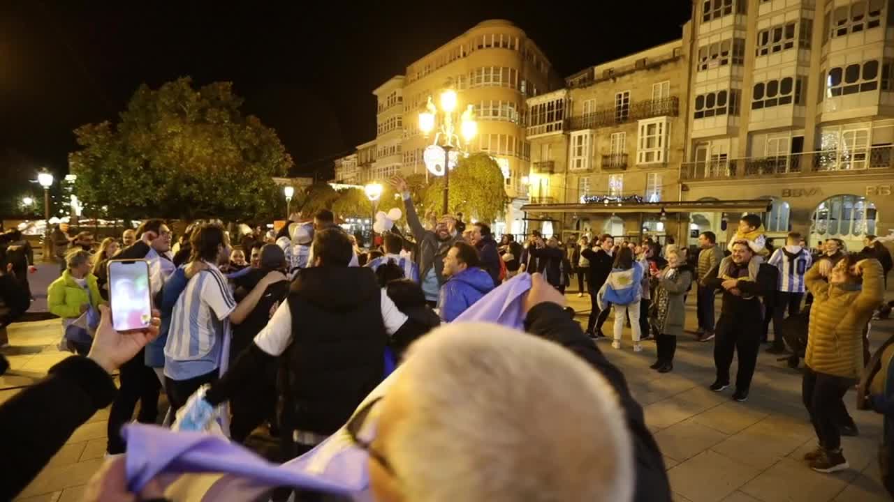 Argentines celebrate their national soccer team's World Cup victory in Galicia