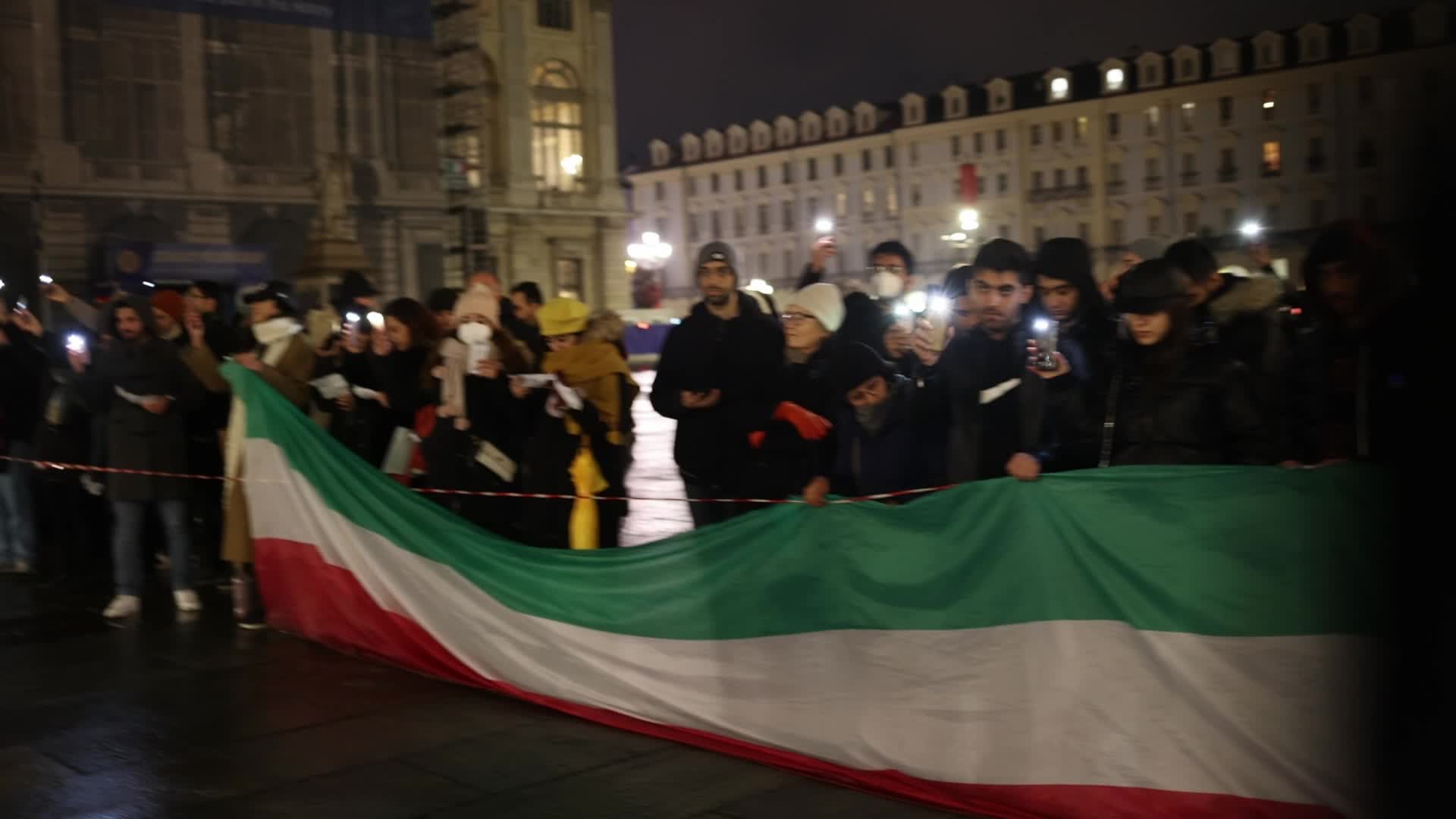 People march In Torino to honor victims of PS752 plane crashed in Teheran