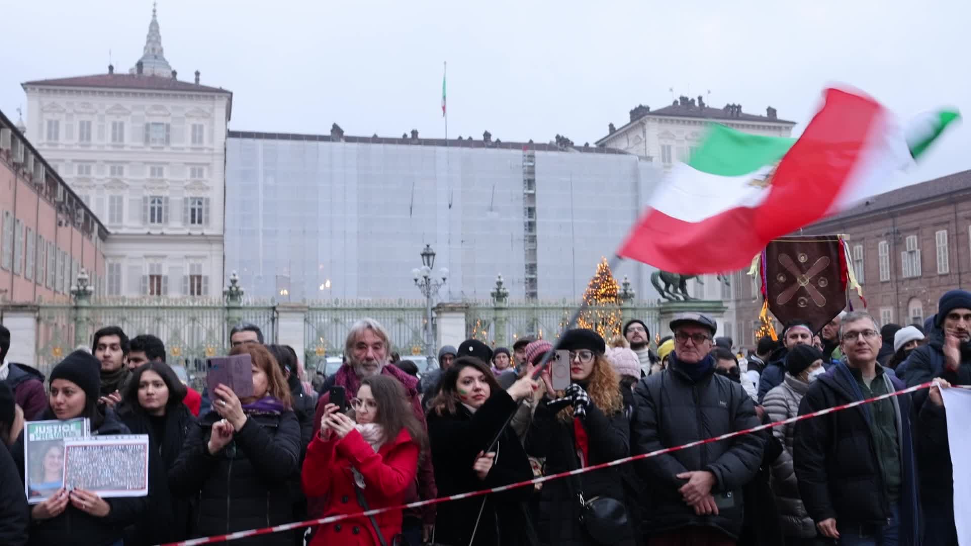 People march In Torino to honor victims of PS752 plane crashed in Teheran
