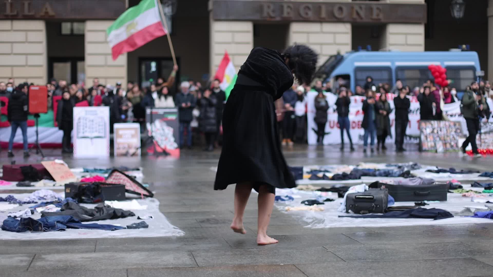 People march In Torino to honor victims of PS752 plane crashed in Teheran