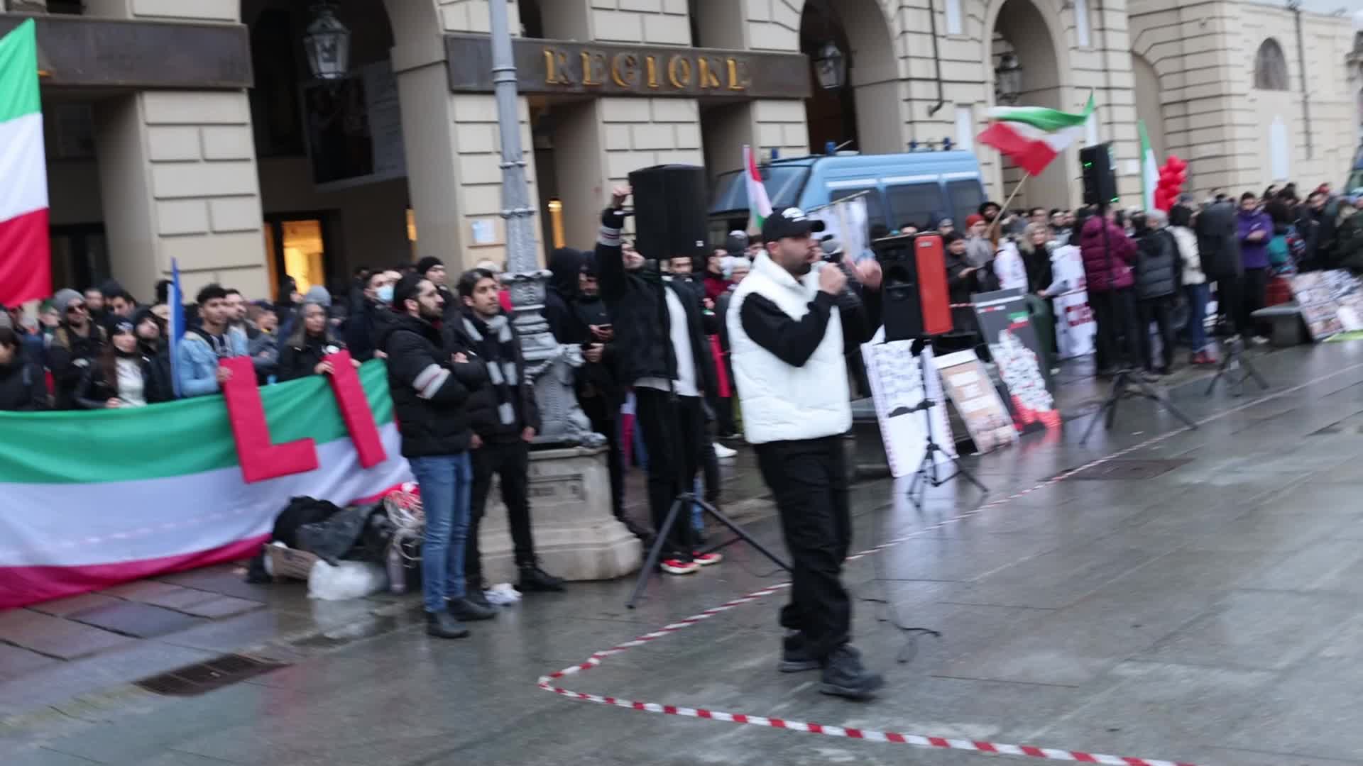 People march In Torino to honor victims of PS752 plane crashed in Teheran