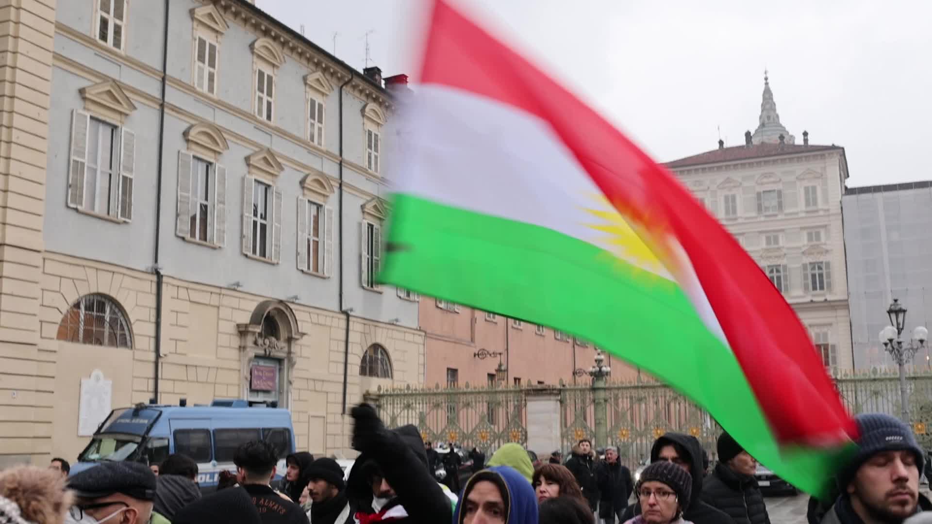 People march In Torino to honor victims of PS752 plane crashed in Teheran