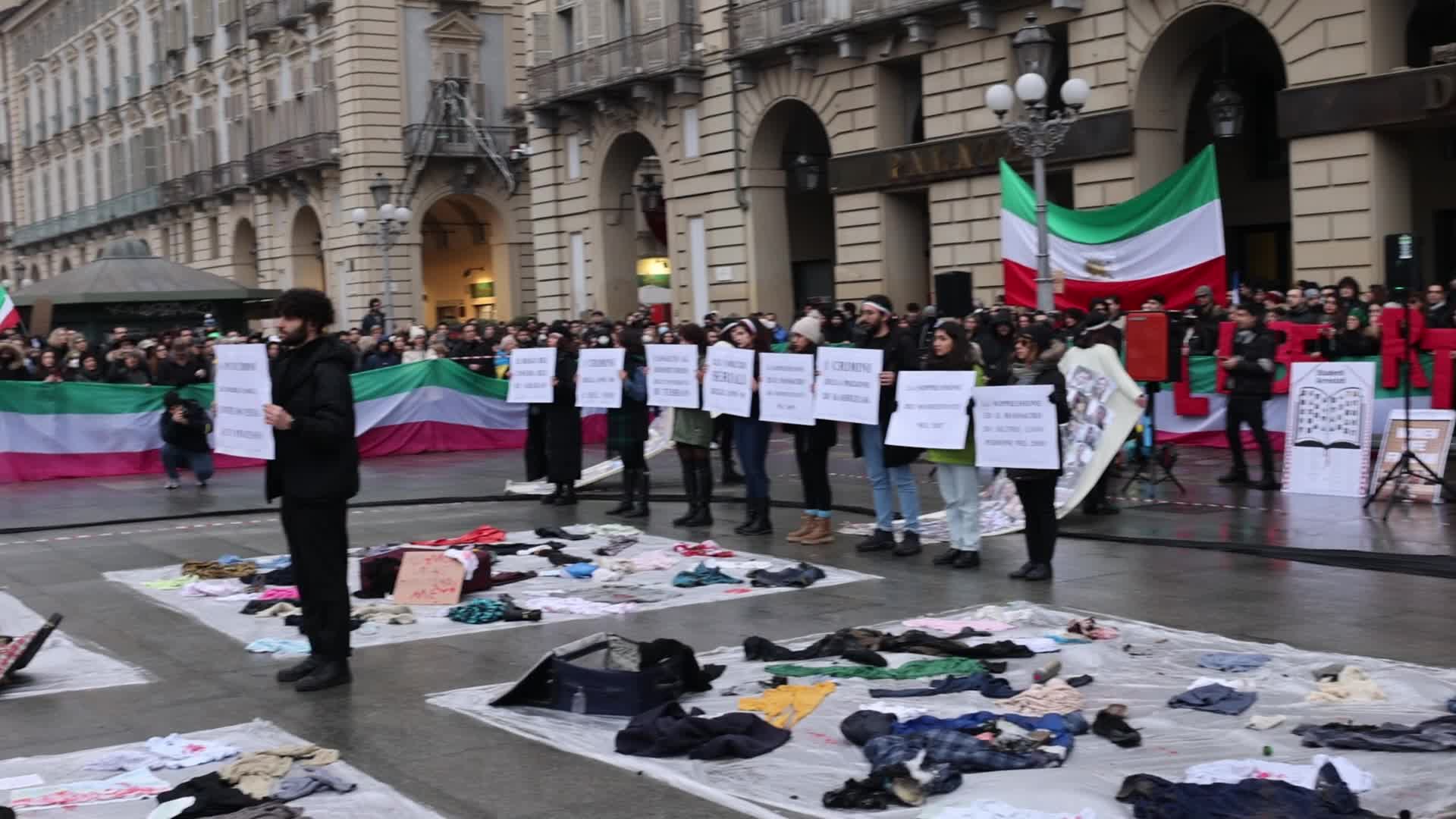 People march In Torino to honor victims of PS752 plane crashed in Teheran
