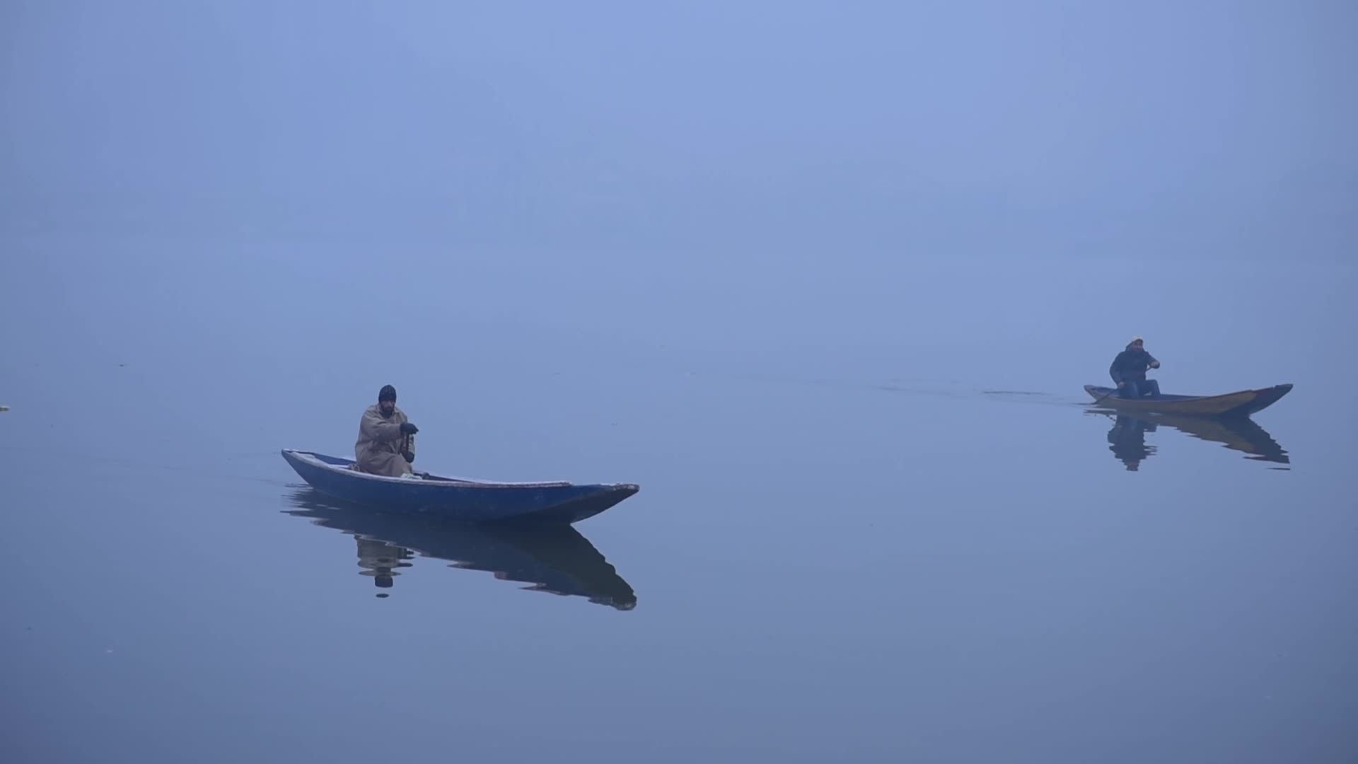 Foggy winter morning in Srinagar, Kashmir, India