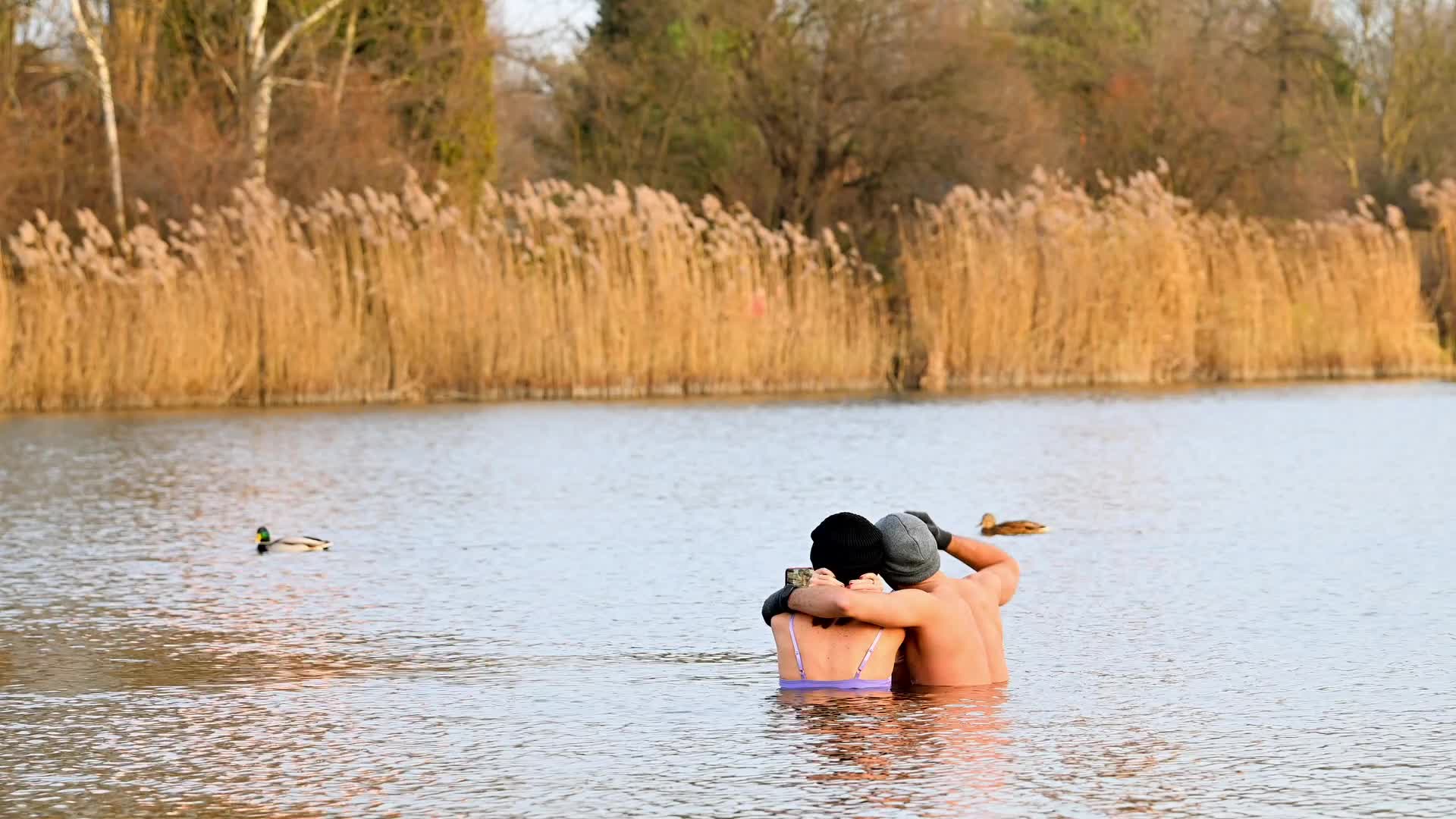 New Years Day Cold Water Swim Warsaw