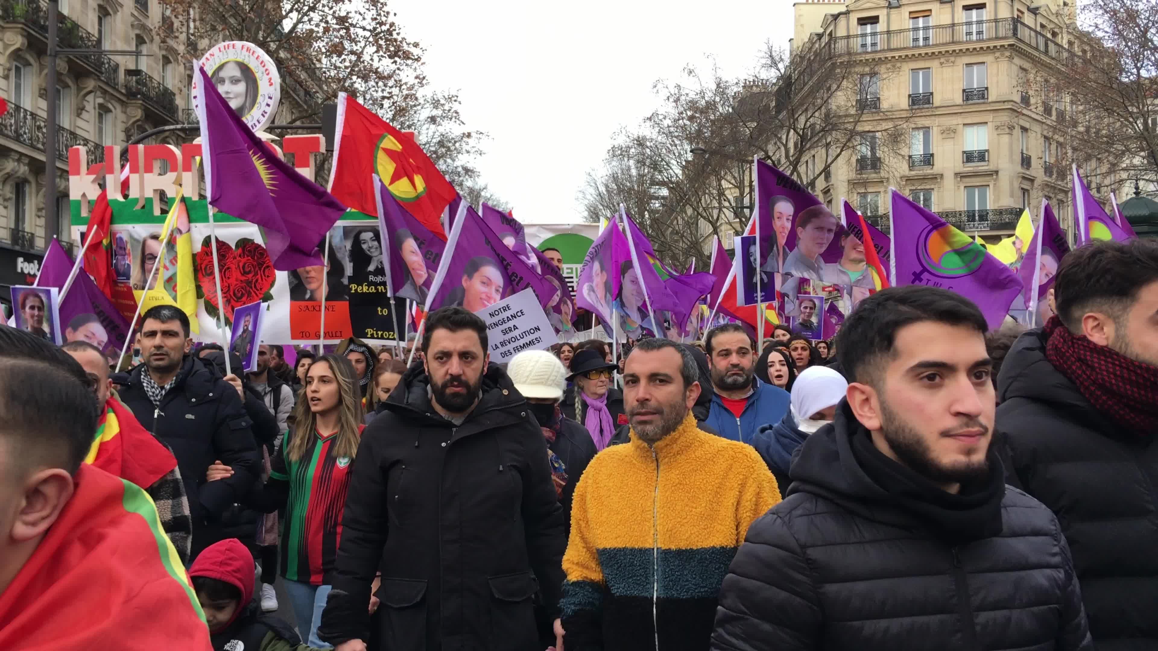 Kurdish protest in Paris