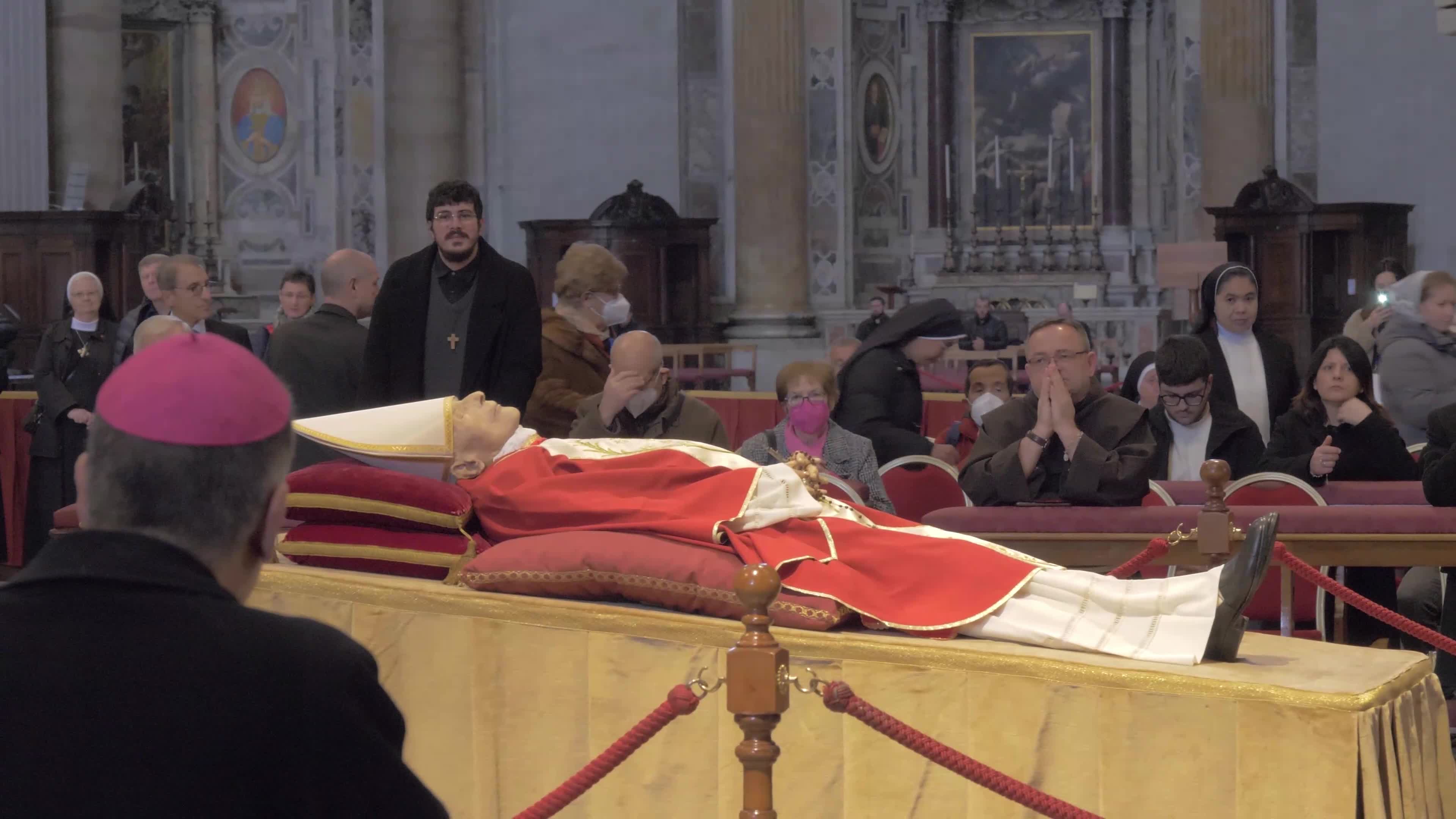 The Body Of Pope Emeritus Benedict XVI Lies In State At St. Peter's