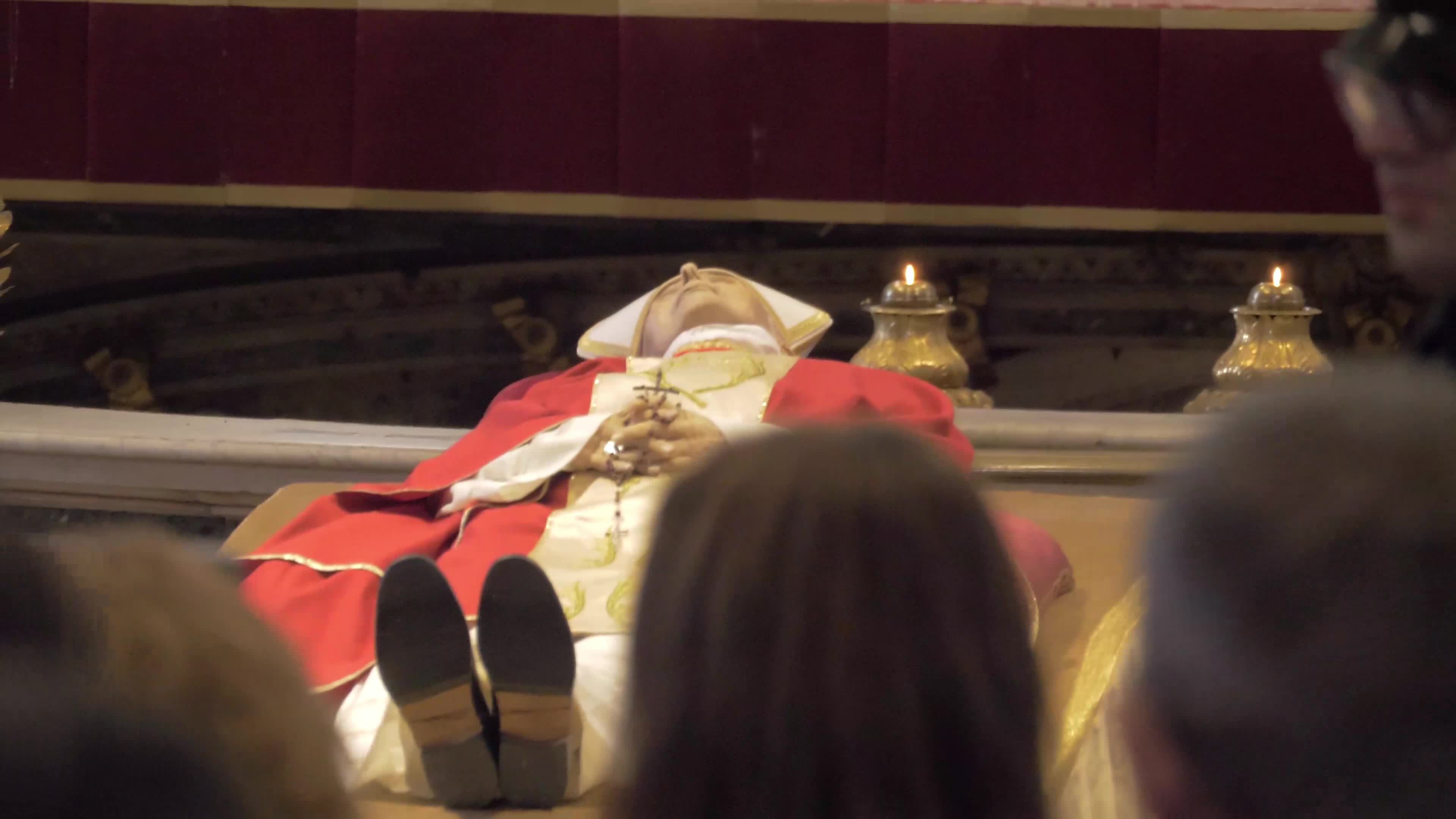 The Body Of Pope Emeritus Benedict XVI Lies In State At St. Peter's