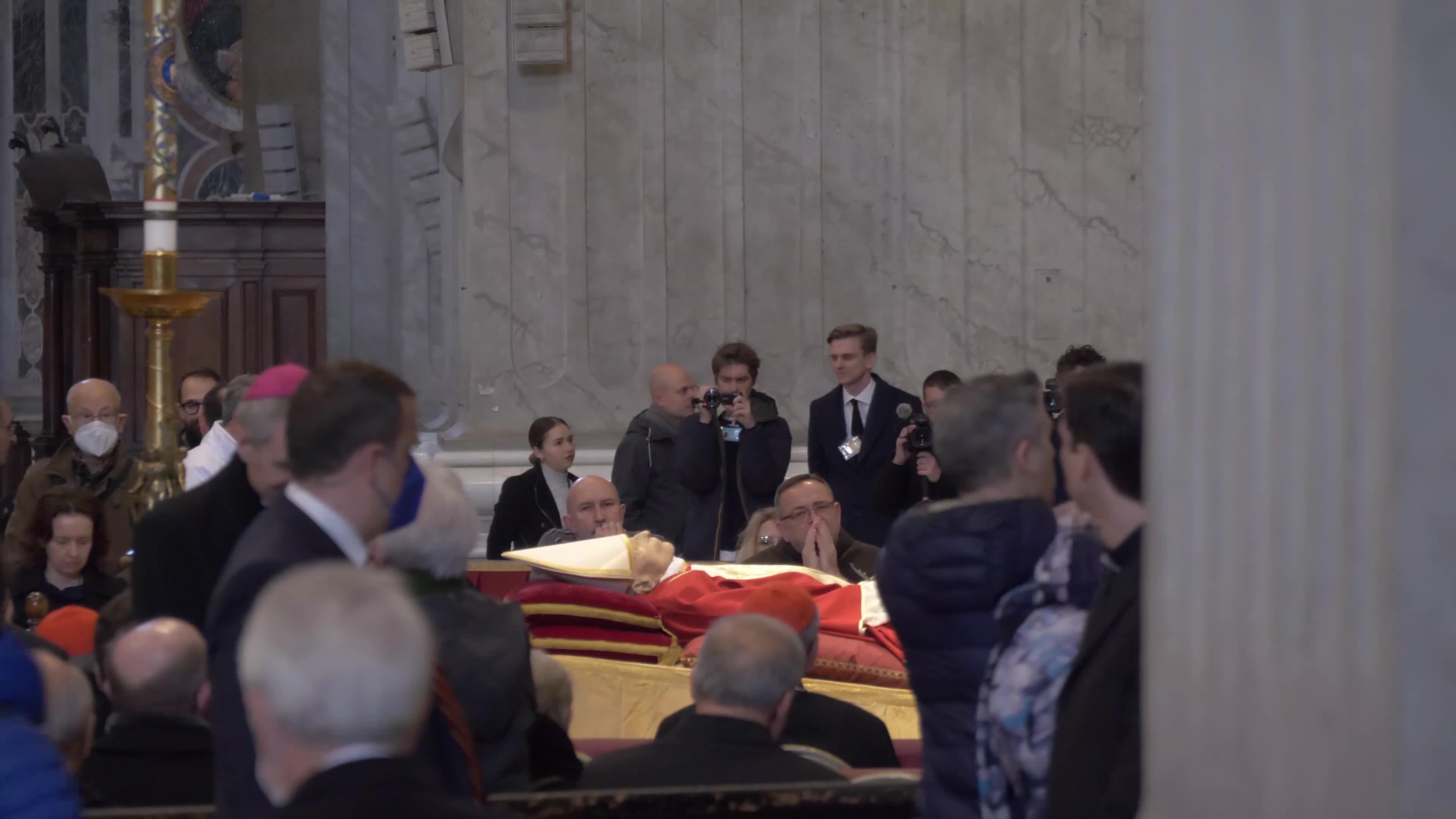 The Body Of Pope Emeritus Benedict XVI Lies In State At St. Peter's