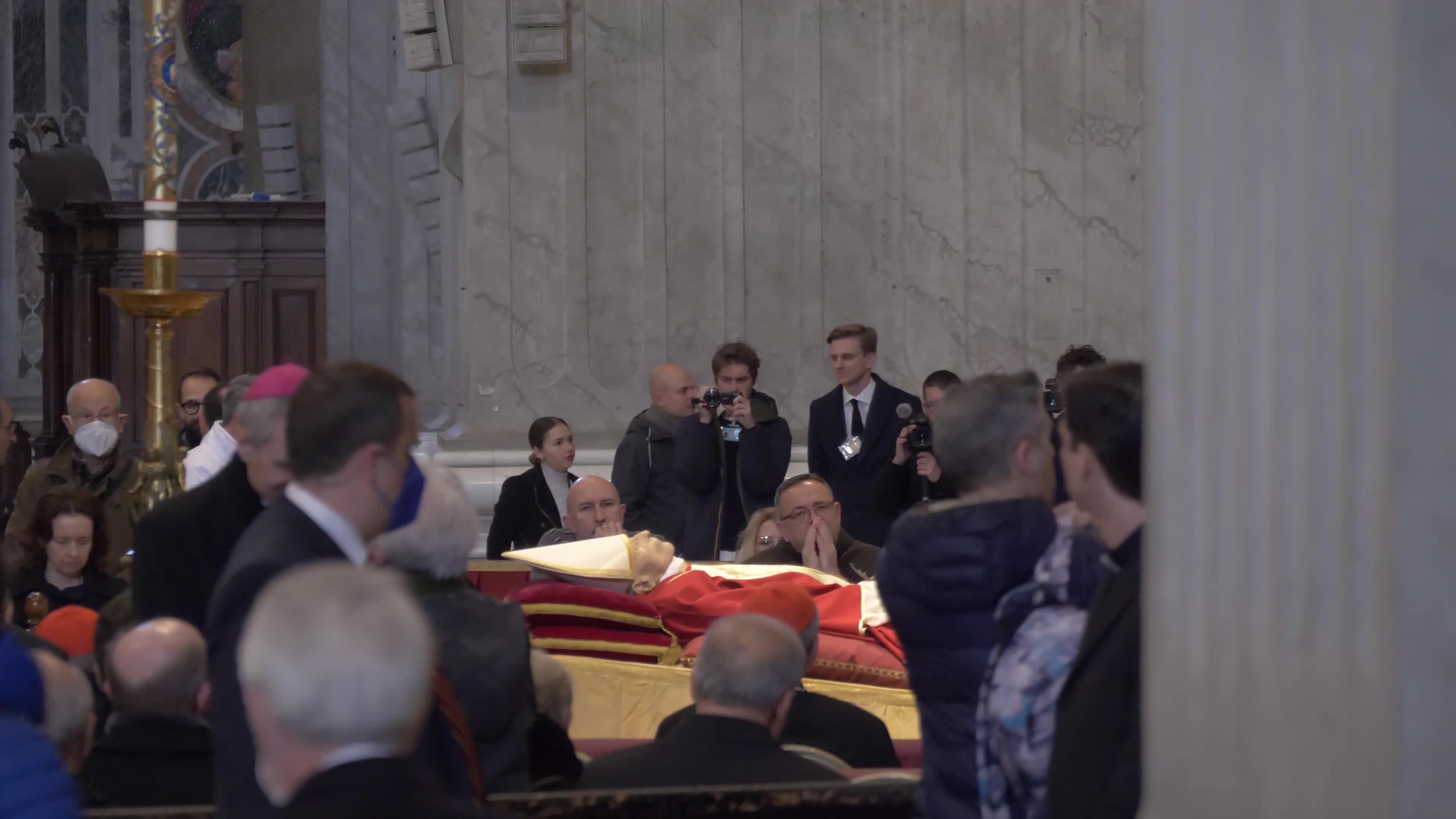 The Body Of Pope Emeritus Benedict XVI Lies In State At St. Peter's