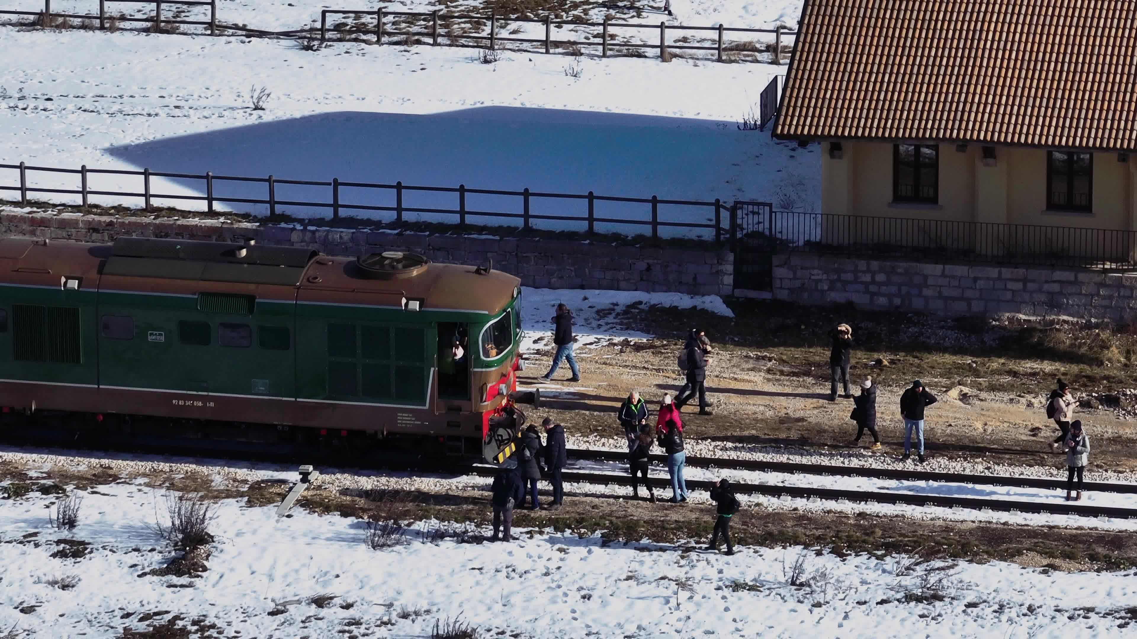 Drone View Of the Trans-Siberian Train of Italy