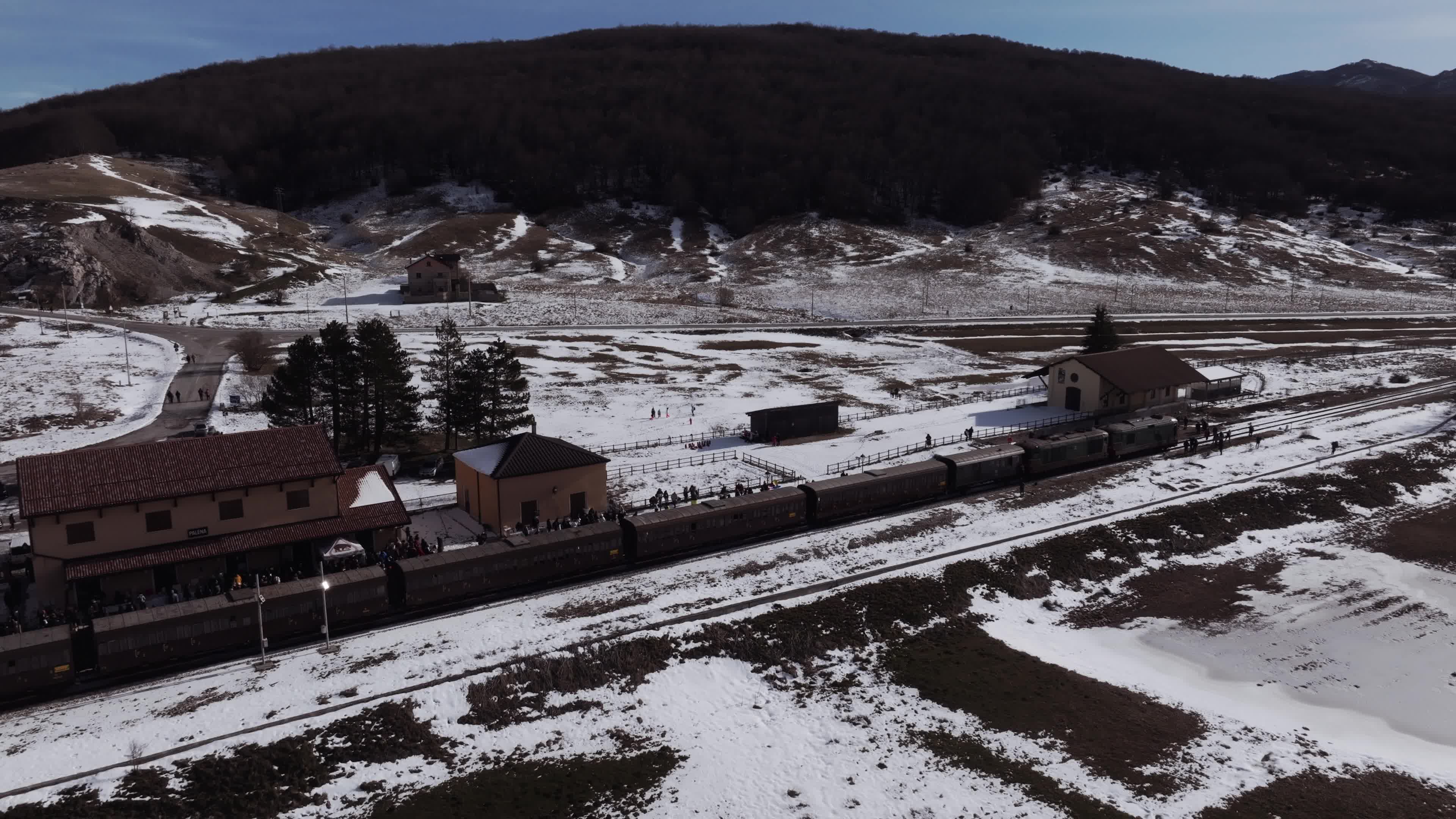 Drone View Of the Trans-Siberian Train of Italy